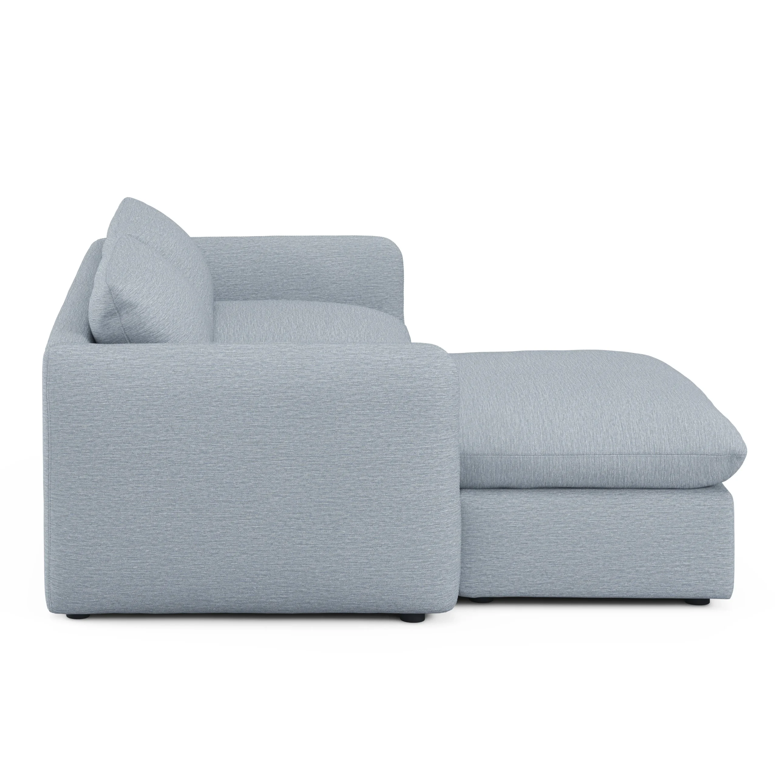 Leigh 86_ Reversible Storage Sectional - Silver Light Blue - Image 7