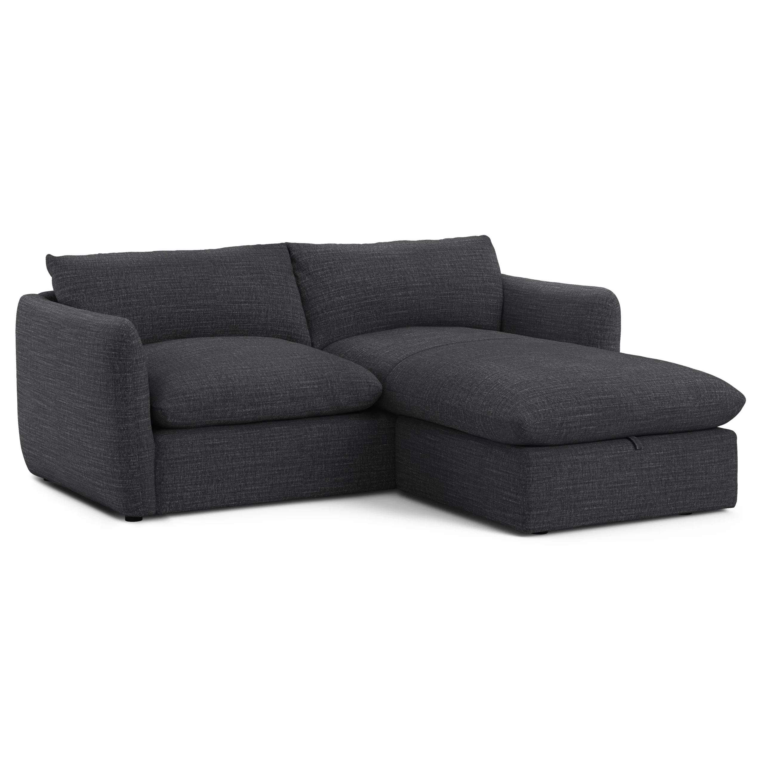 Leigh 86_ Reversible Storage Sleeper Sectional- Napa Charcoal - Image 7