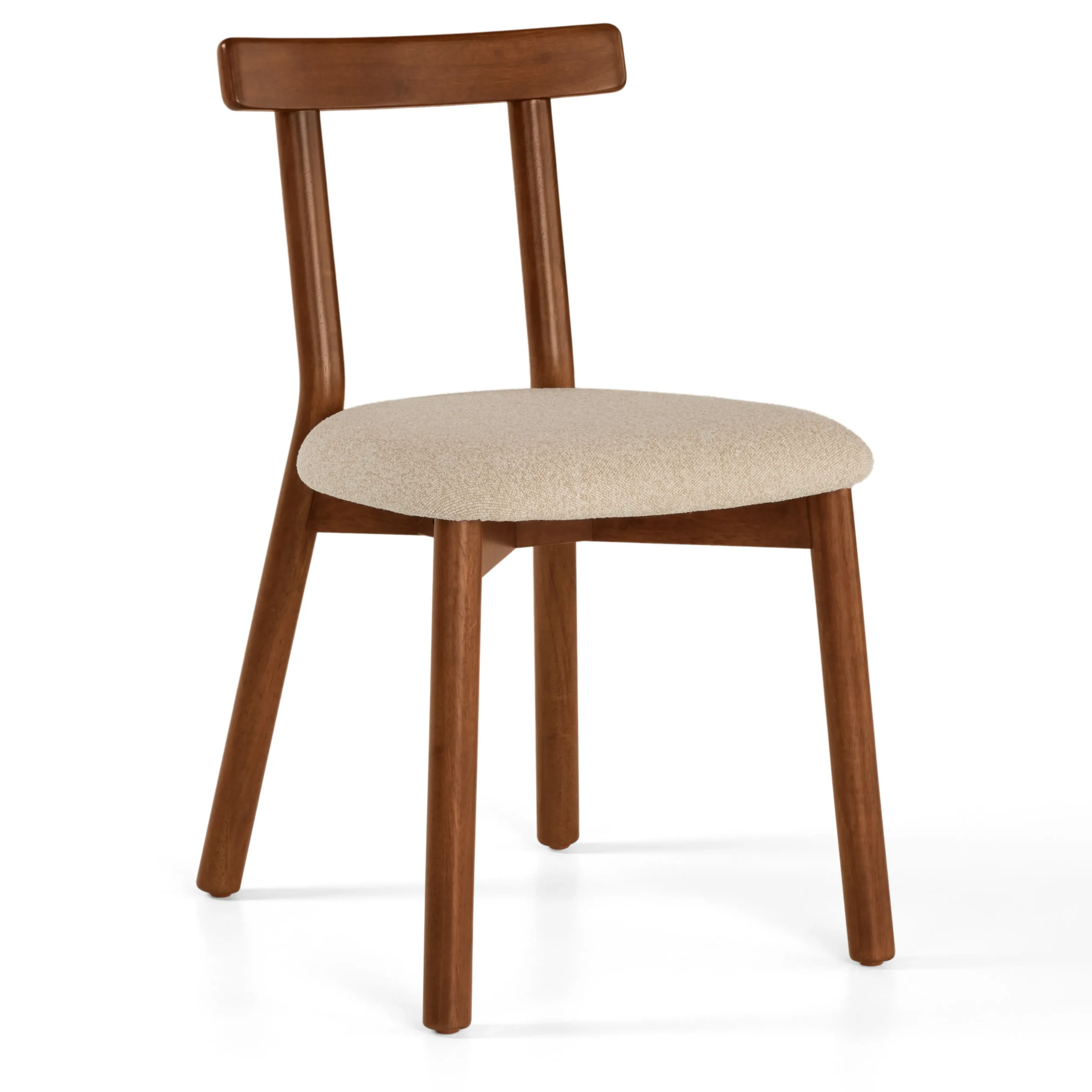 Ulka Dining Chair - Walnut and Ratine Buff - Image 7