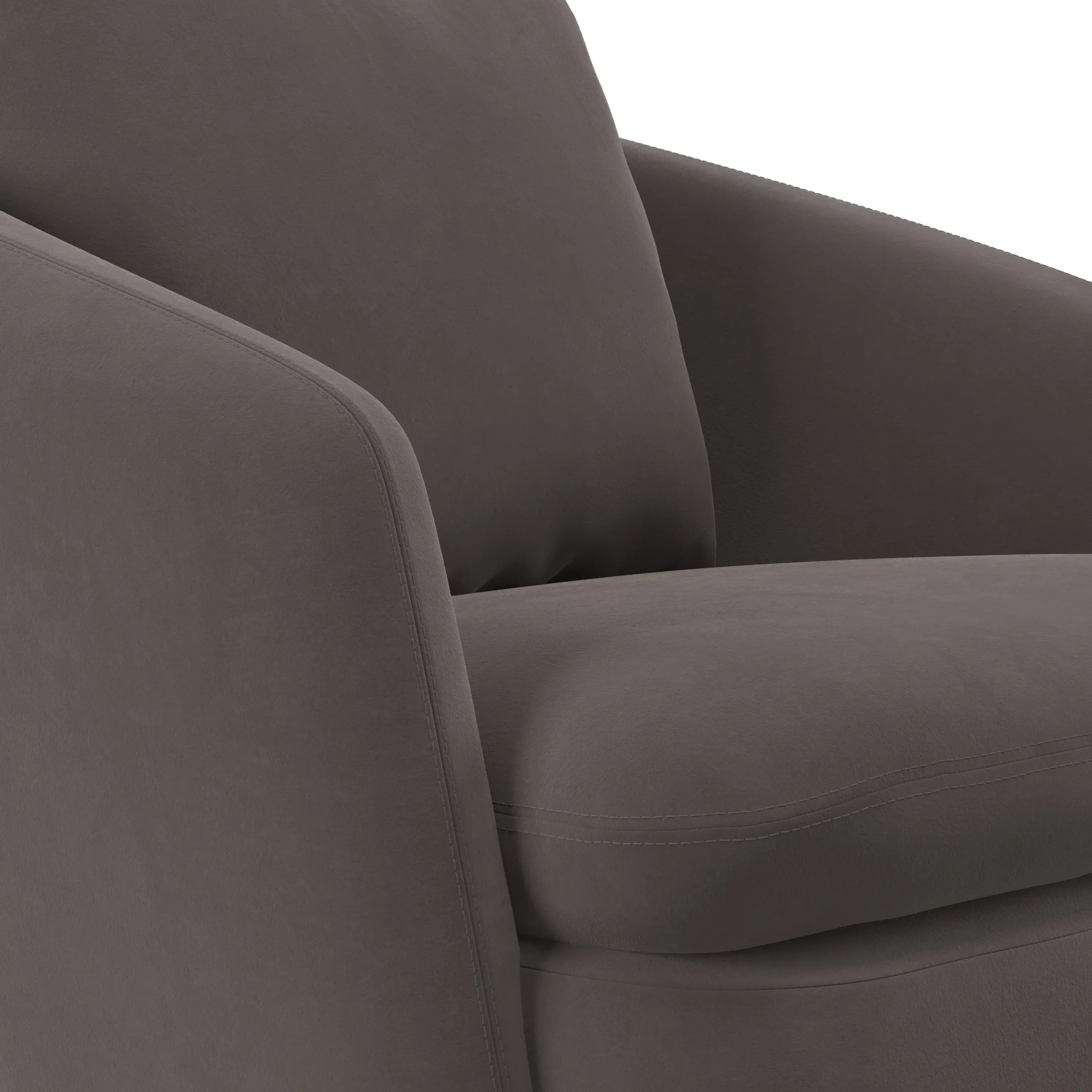 Leigh 33_ Velvet Swivel Lounge Chair - Hale Warm Gray - Image 8