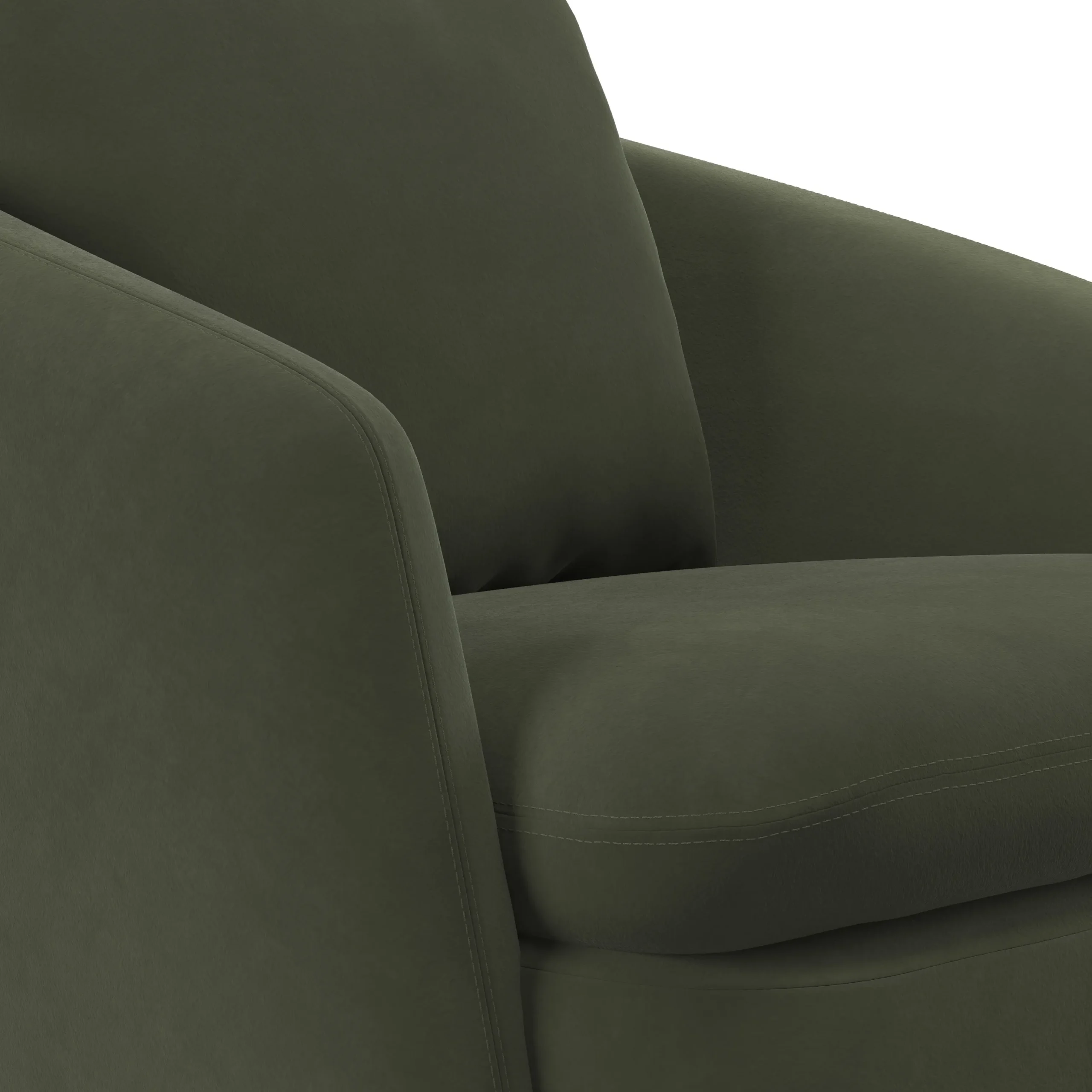 Leigh 33_ Velvet Swivel Lounge Chair - Hale Fir Green - Image 6