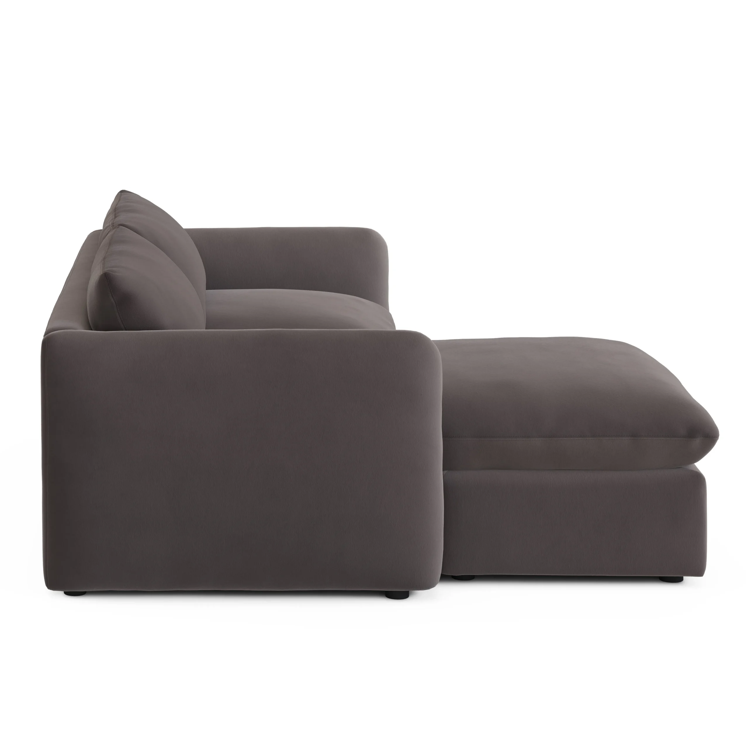 Leigh 86_ Velvet Reversible Storage Sectional - Hale Warm Gray - Image 7