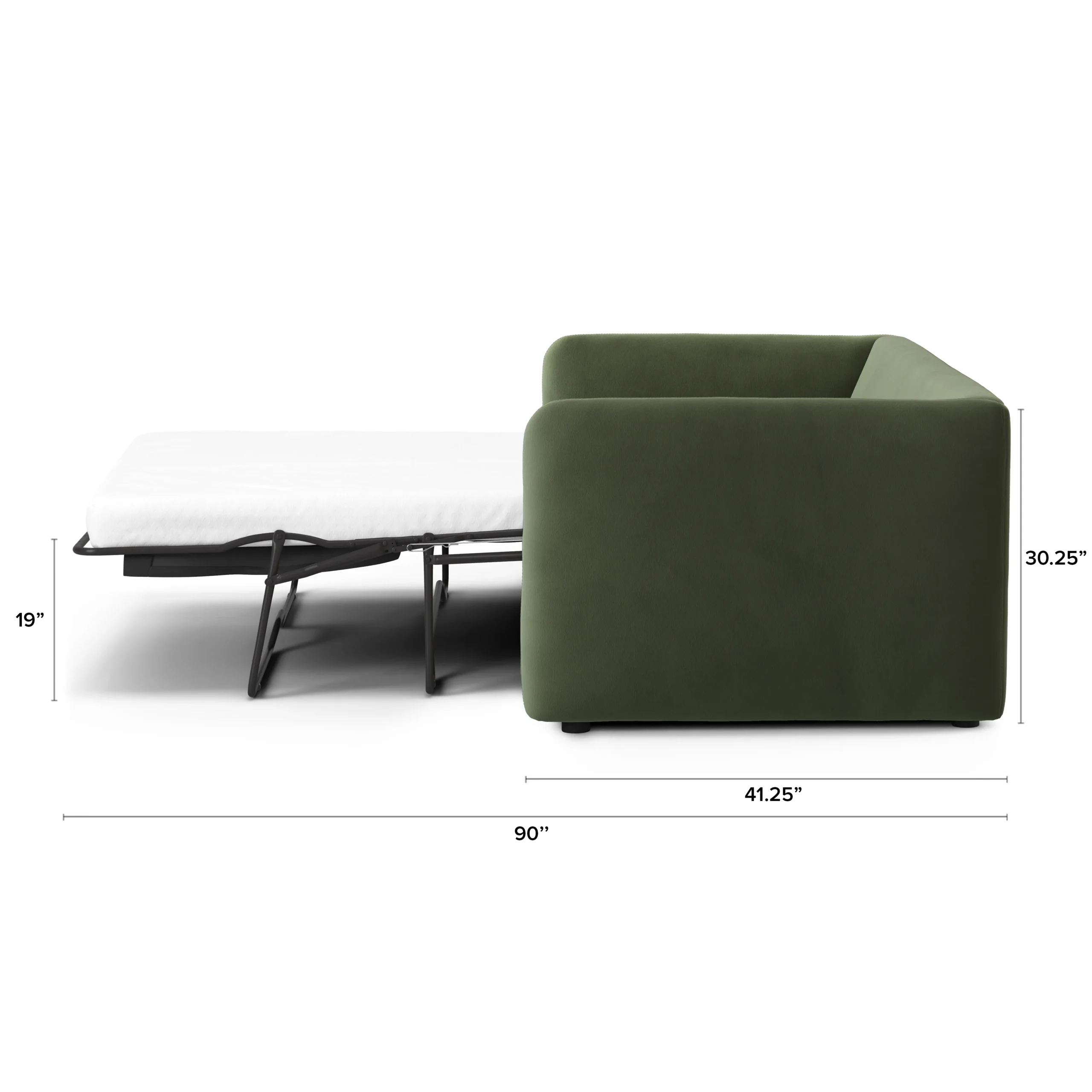 Leigh 86_ Velvet Reversible Storage Sleeper Sectional - Hale Fir Green - Image 7