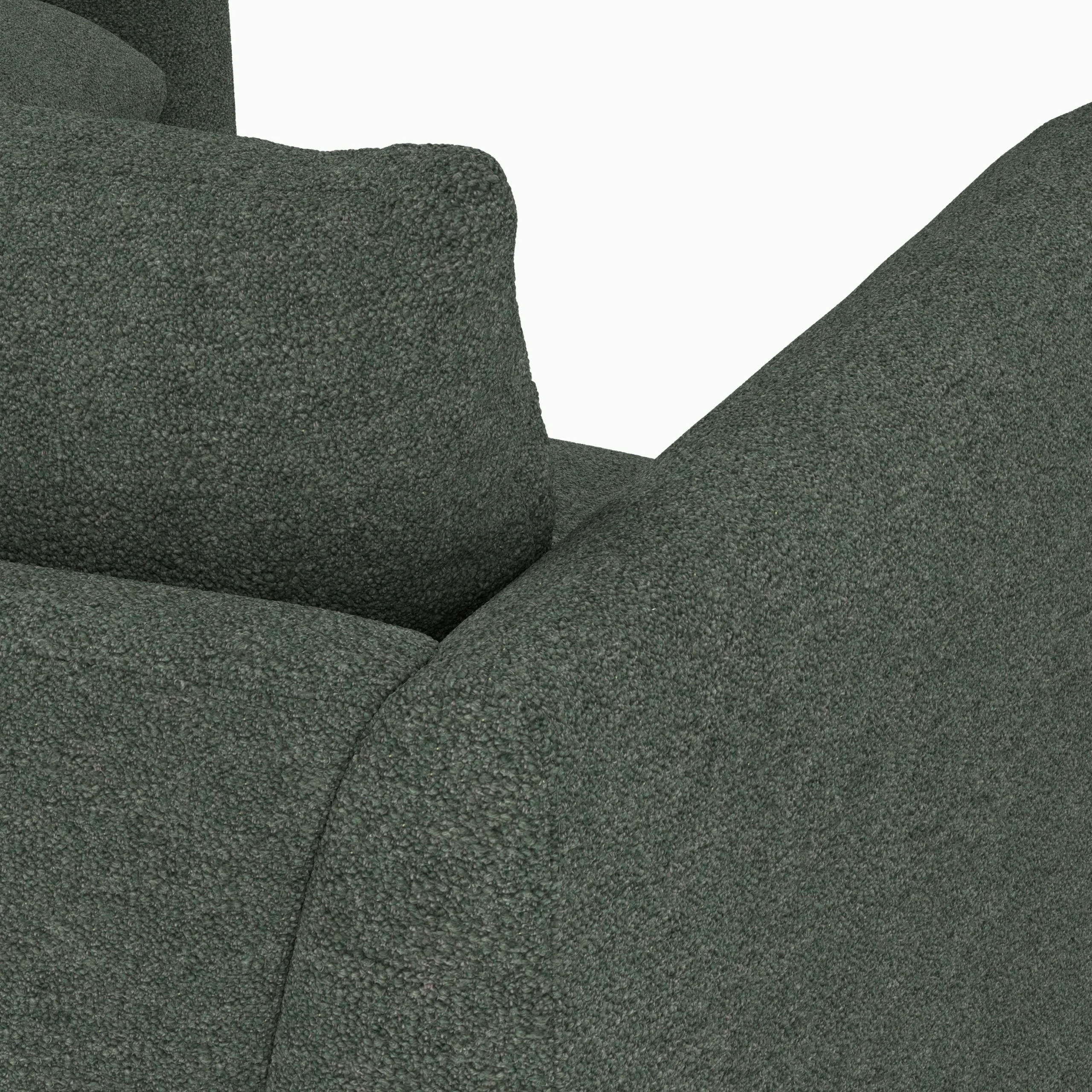 Leigh 87_ Modular Corner Sectional - Green Wool Bouclé - Image 7