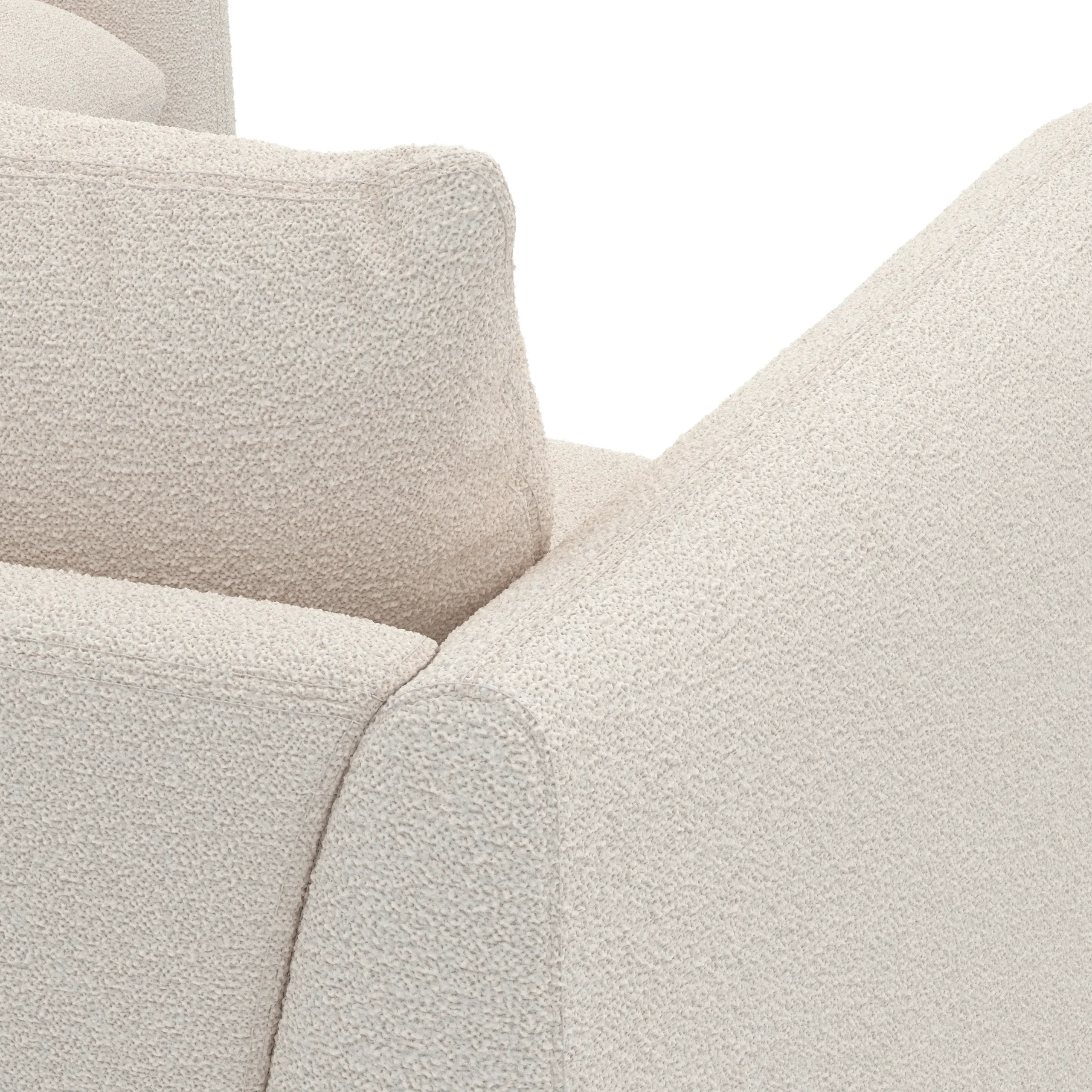 Leigh 87_ Modular Corner Sectional - Ivory Wool Bouclé - Image 7