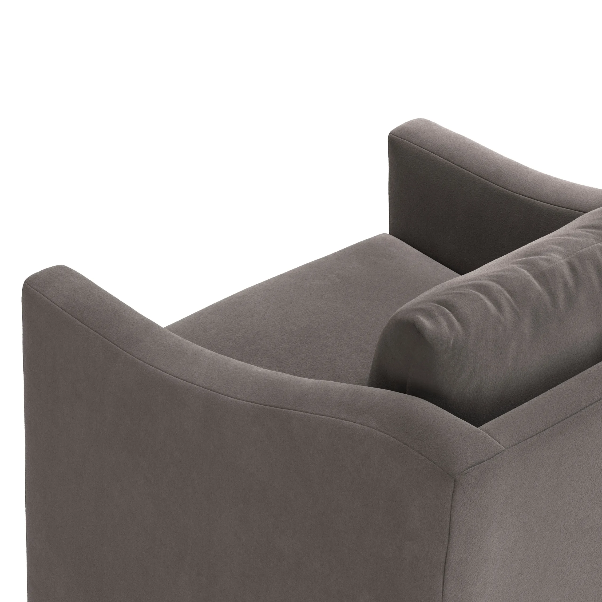 Landry 32.25_ Velvet Swivel Lounge Chair - Hale Warm Gray - Image 8