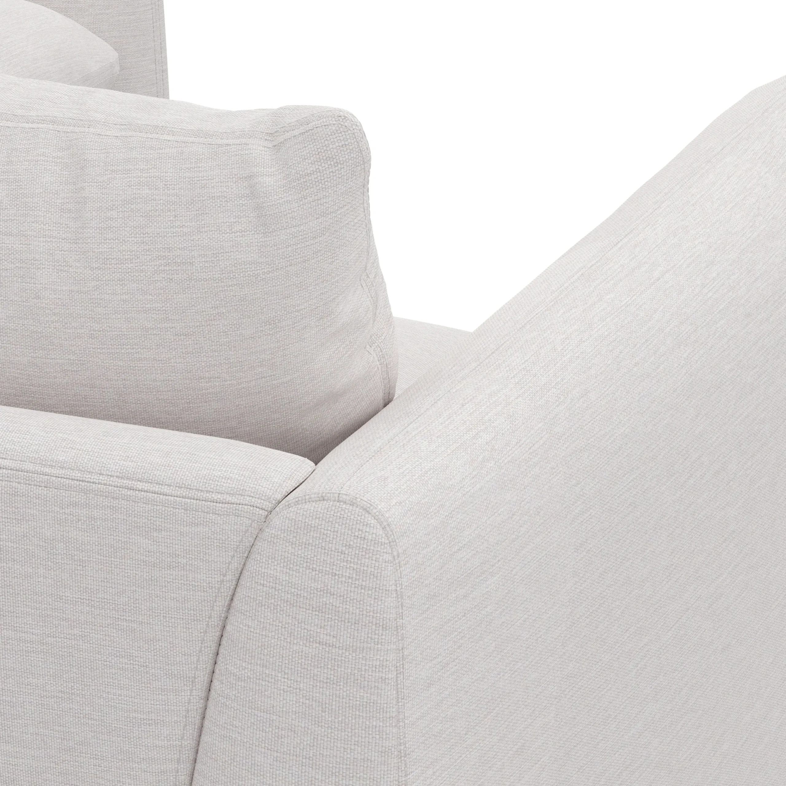 Leigh 87_ Modular Corner Sectional - Silver Ivory - Image 7