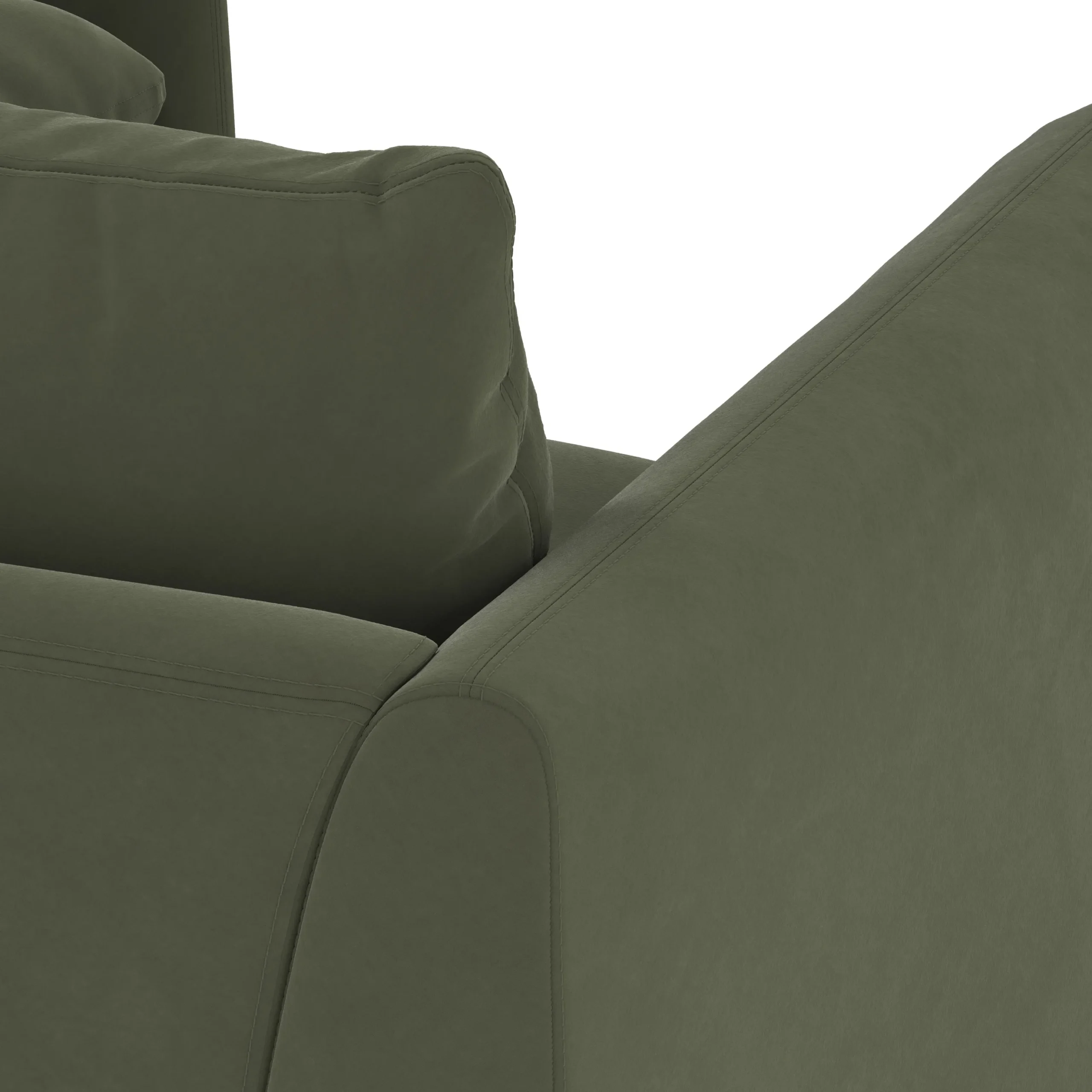 Leigh 87_ Velvet Modular Corner Sectional - Hale Fir Green - Image 7