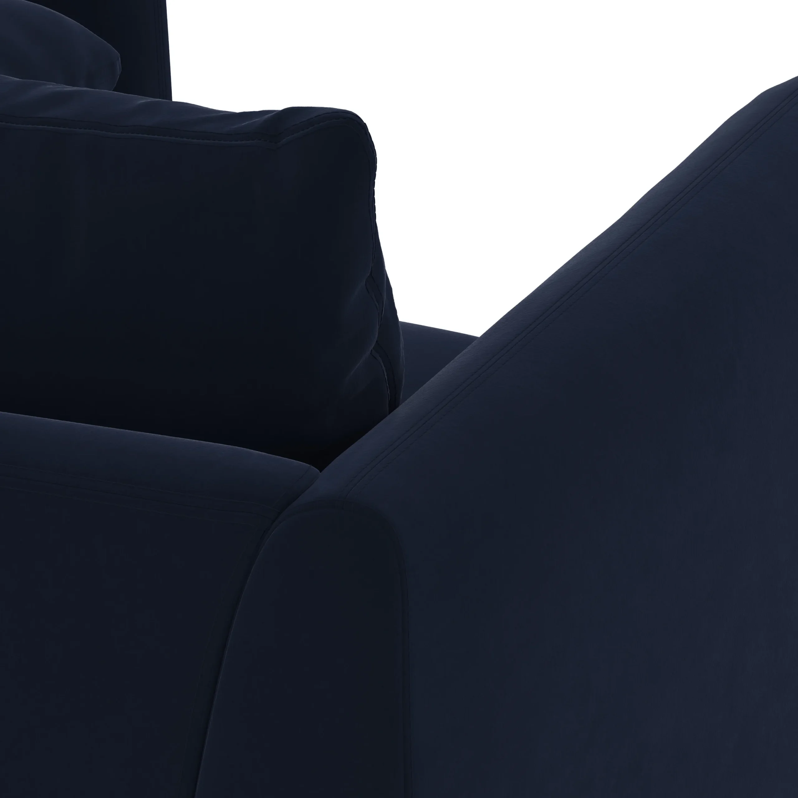 Leigh 87_ Velvet Modular Corner Sectional - Hale Ink - Image 7