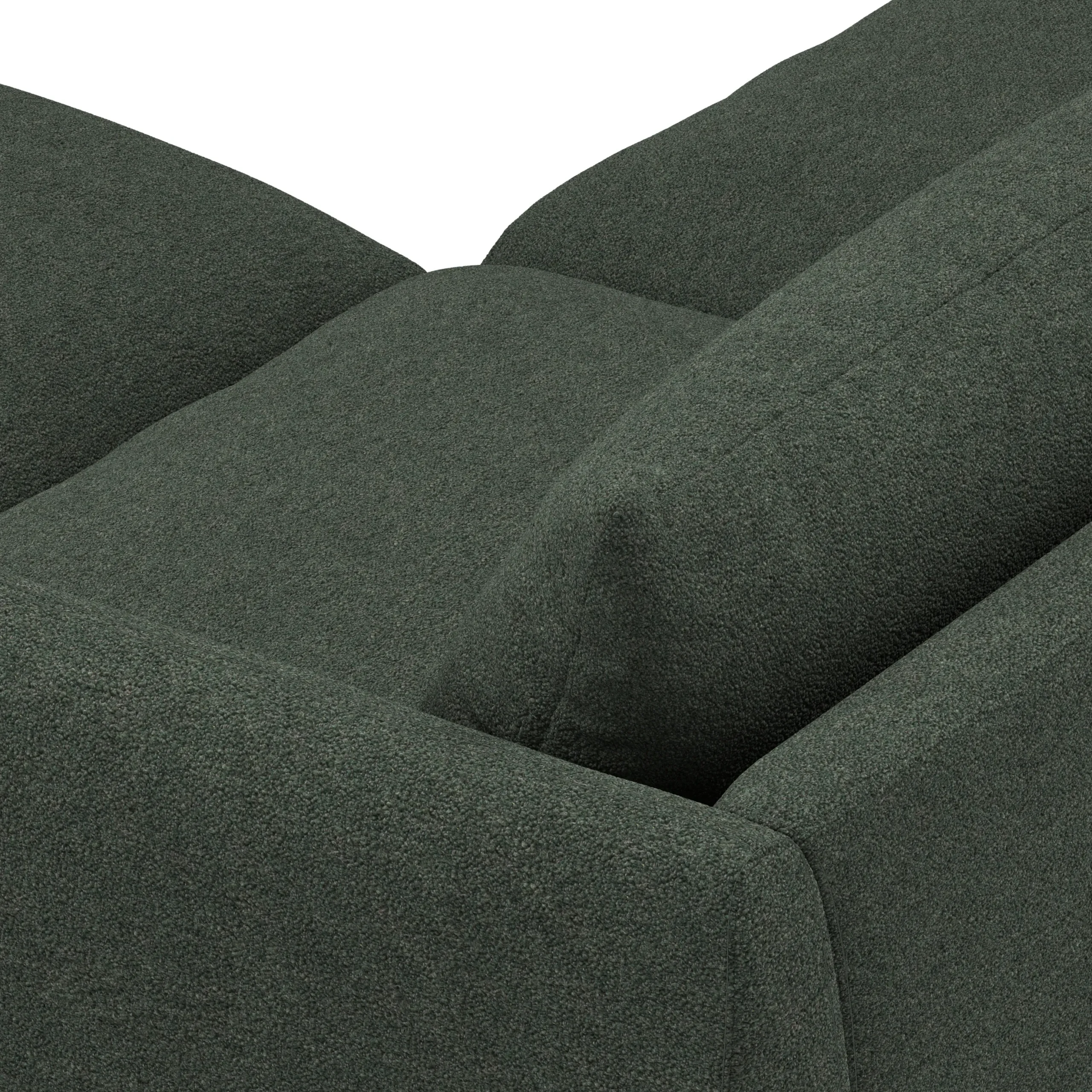 Leigh 92_ Modular Sectional - Green Wool Bouclé - Image 7