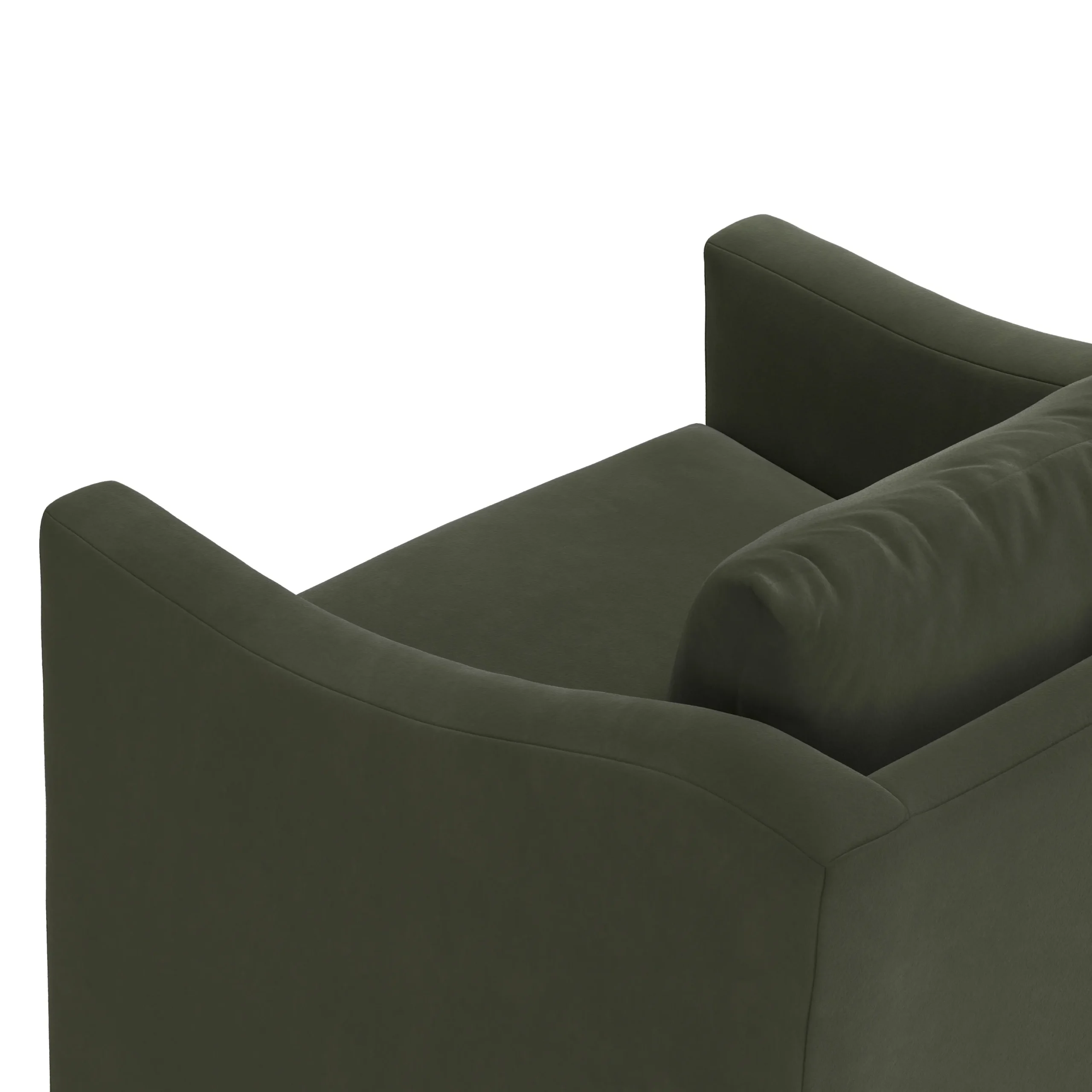 Landry 32.25_ Velvet Swivel Lounge Chair - Hale Fir Green - Image 8