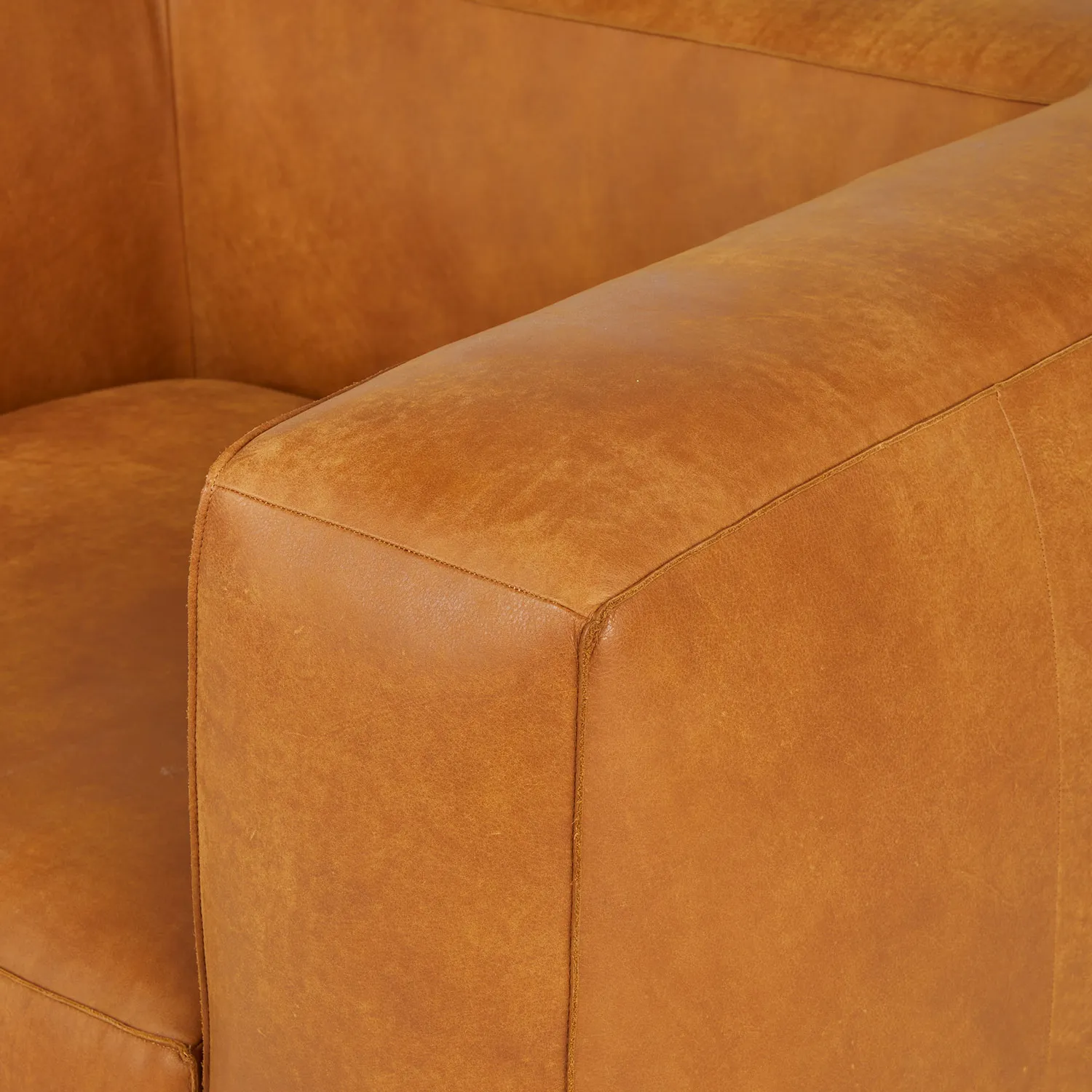 Cigar 44_ Leather Swivel Lounge Chair - Rawhide Tan - Image 8