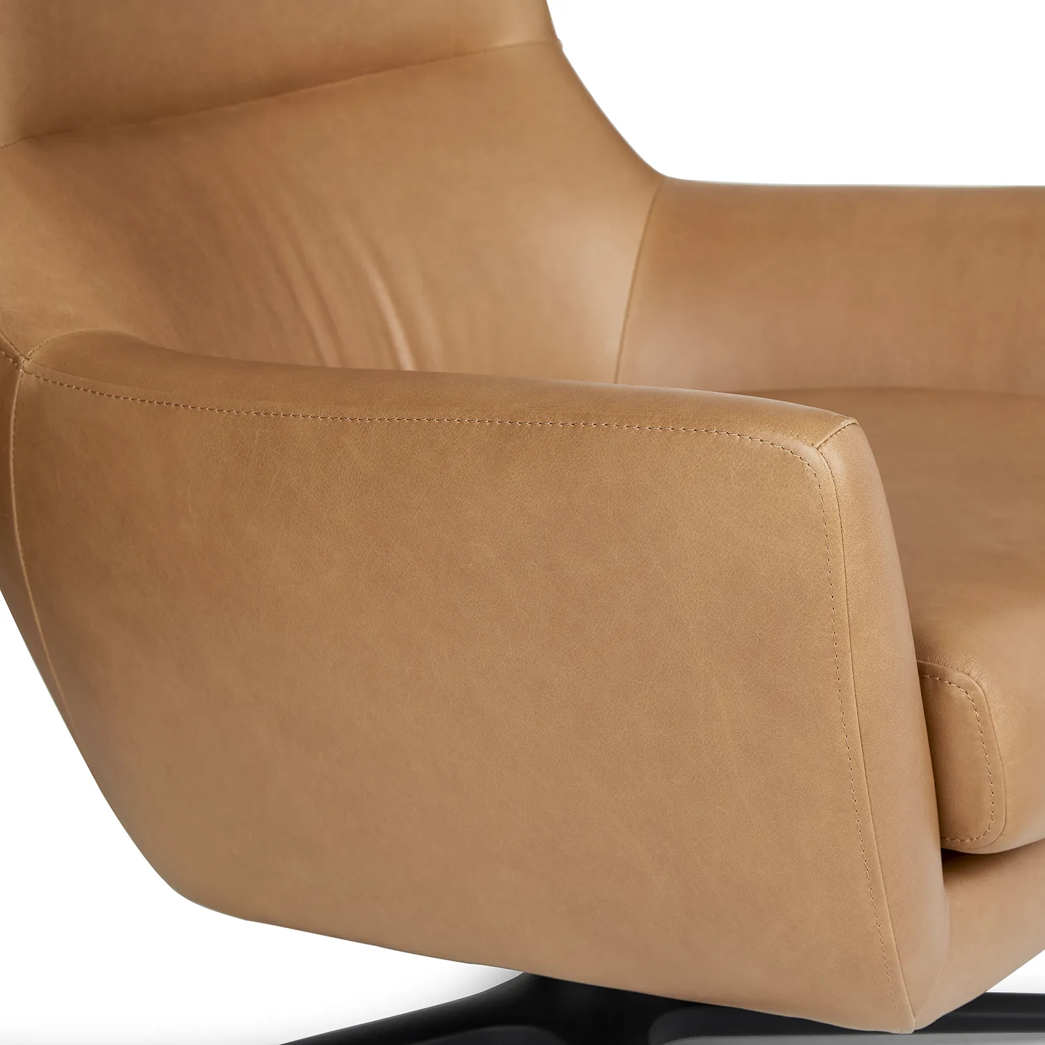 Agga 31_ Leather Swivel Lounge Chair - Charme Tan - Image 11