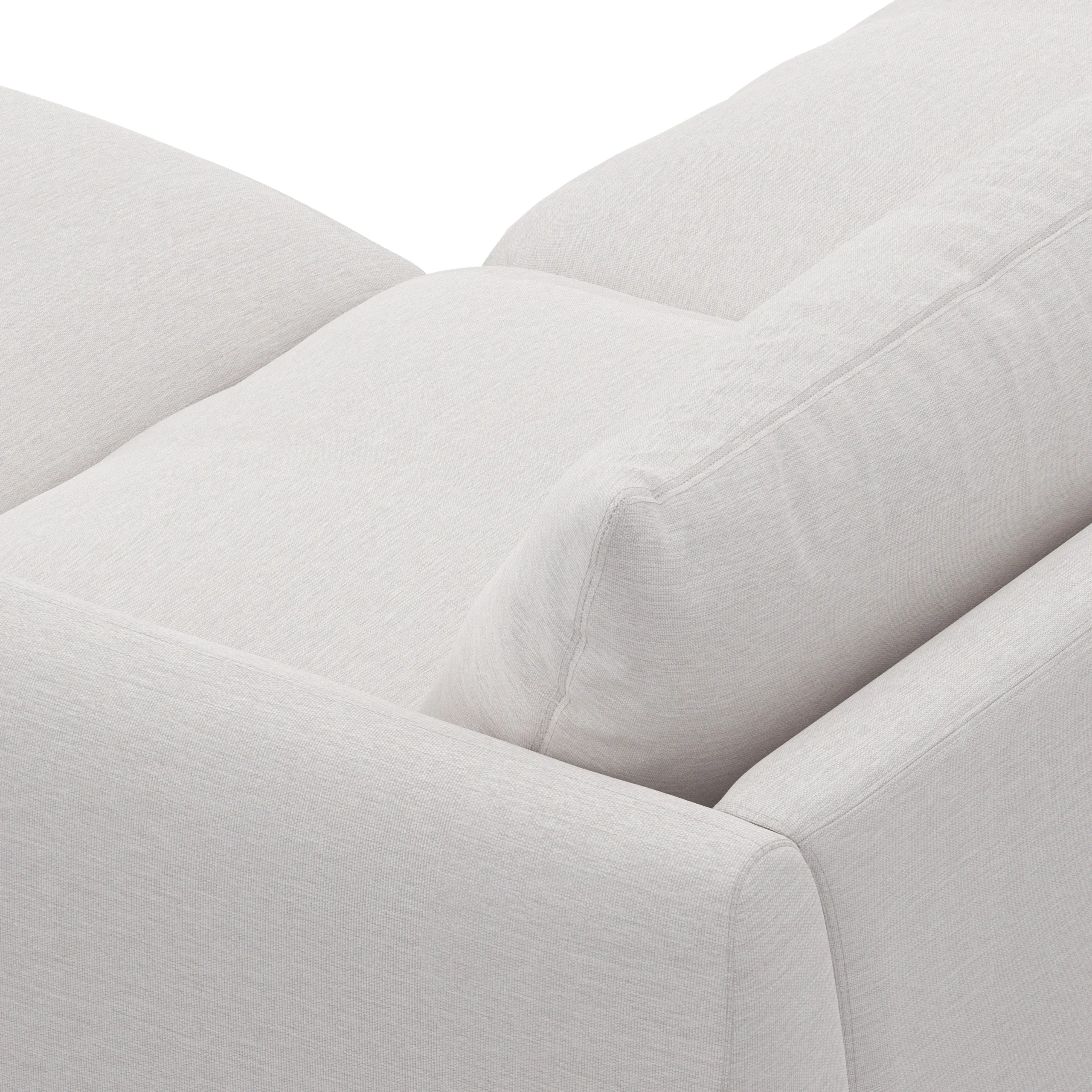 Leigh 92_ Modular Sectional - Silver Ivory - Image 7
