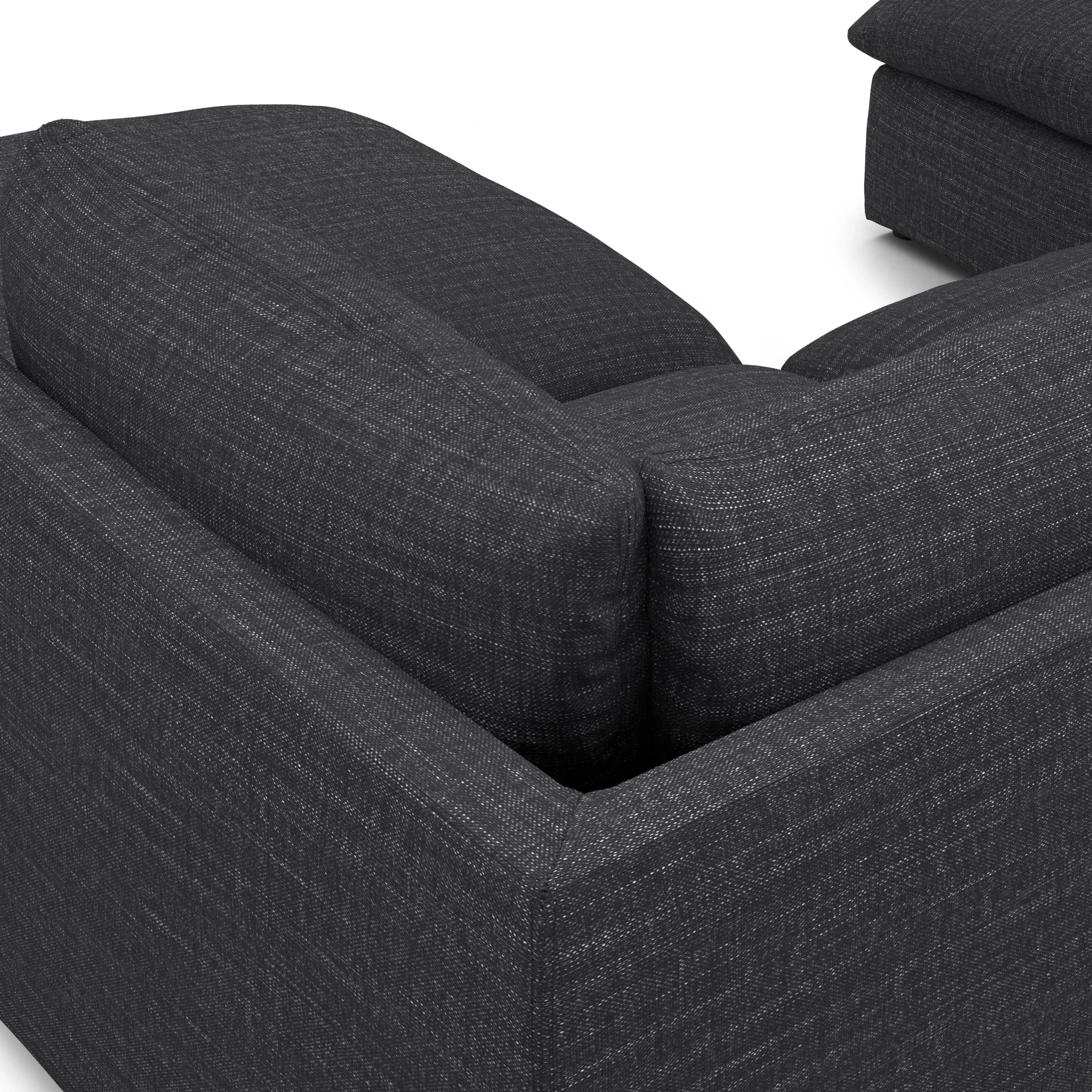 Leigh 121.5_ Modular 3-Seater U-Shaped Sectional - Napa Charcoal - Image 7