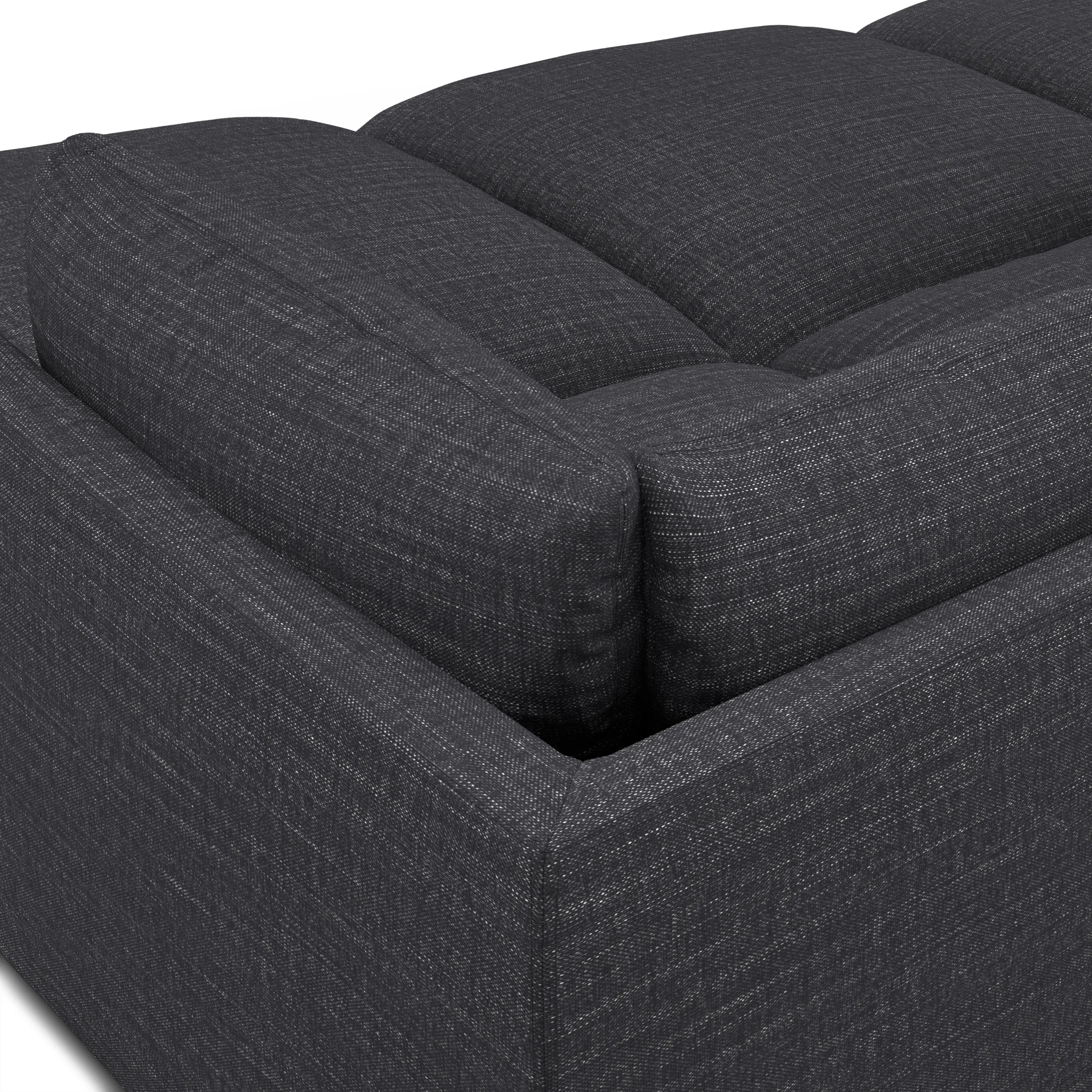 Leigh 121.5_ Modular Open Pit Sectional - Napa Charcoal - Image 7