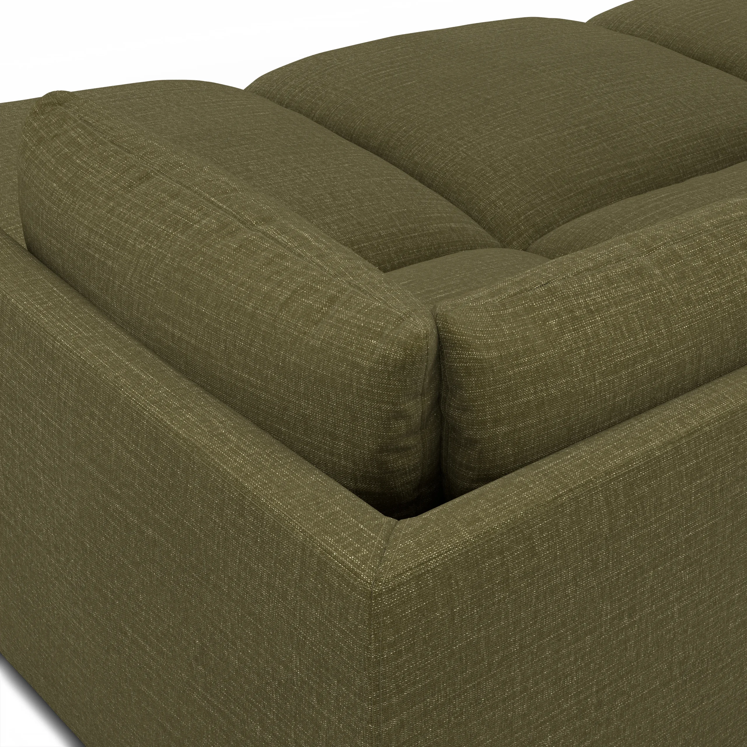Leigh 121.5_ Modular Open Pit Sectional - Napa Moss - Image 7