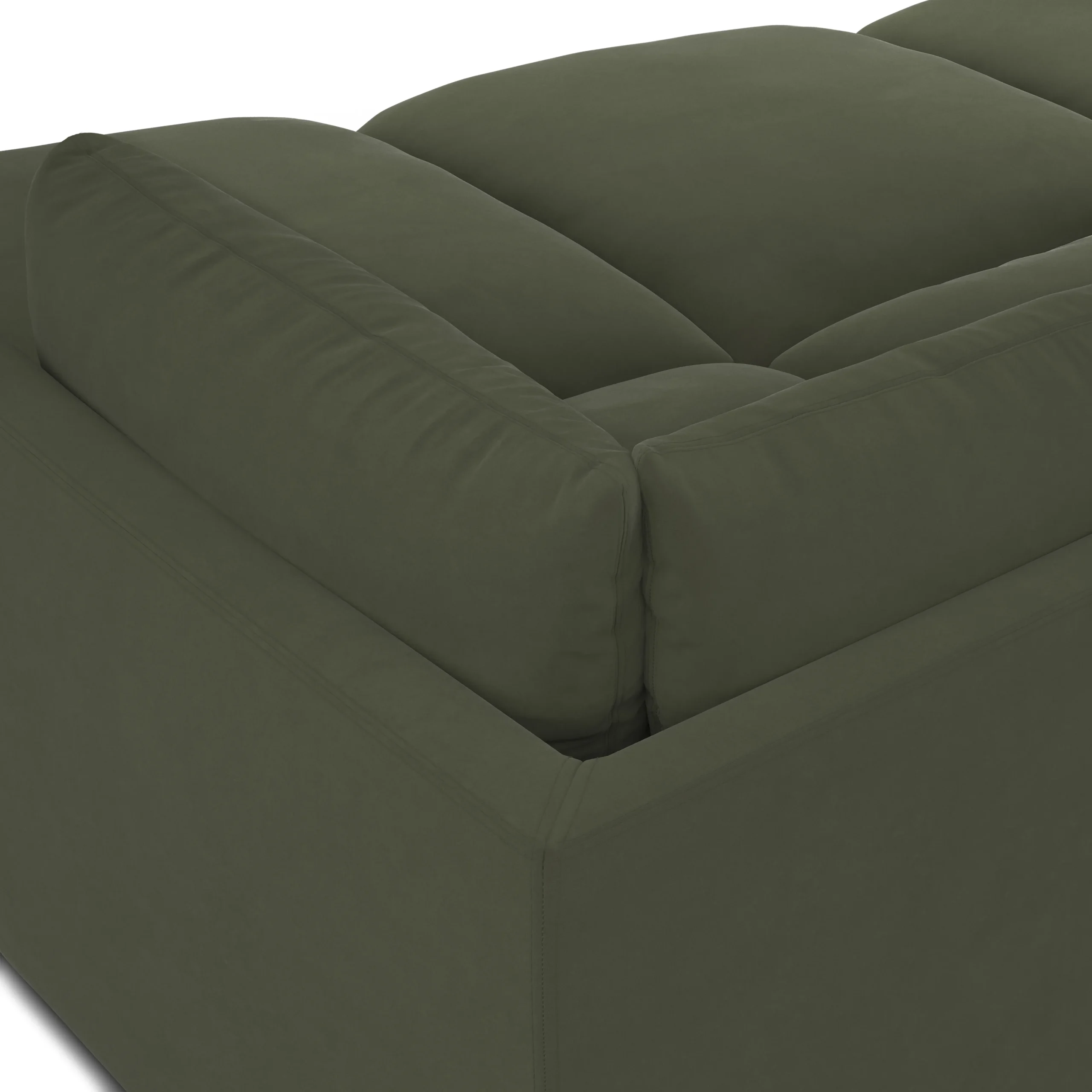 Leigh 121.5_ Velvet Modular Open Pit Sectional - Hale Fir Green - Image 7