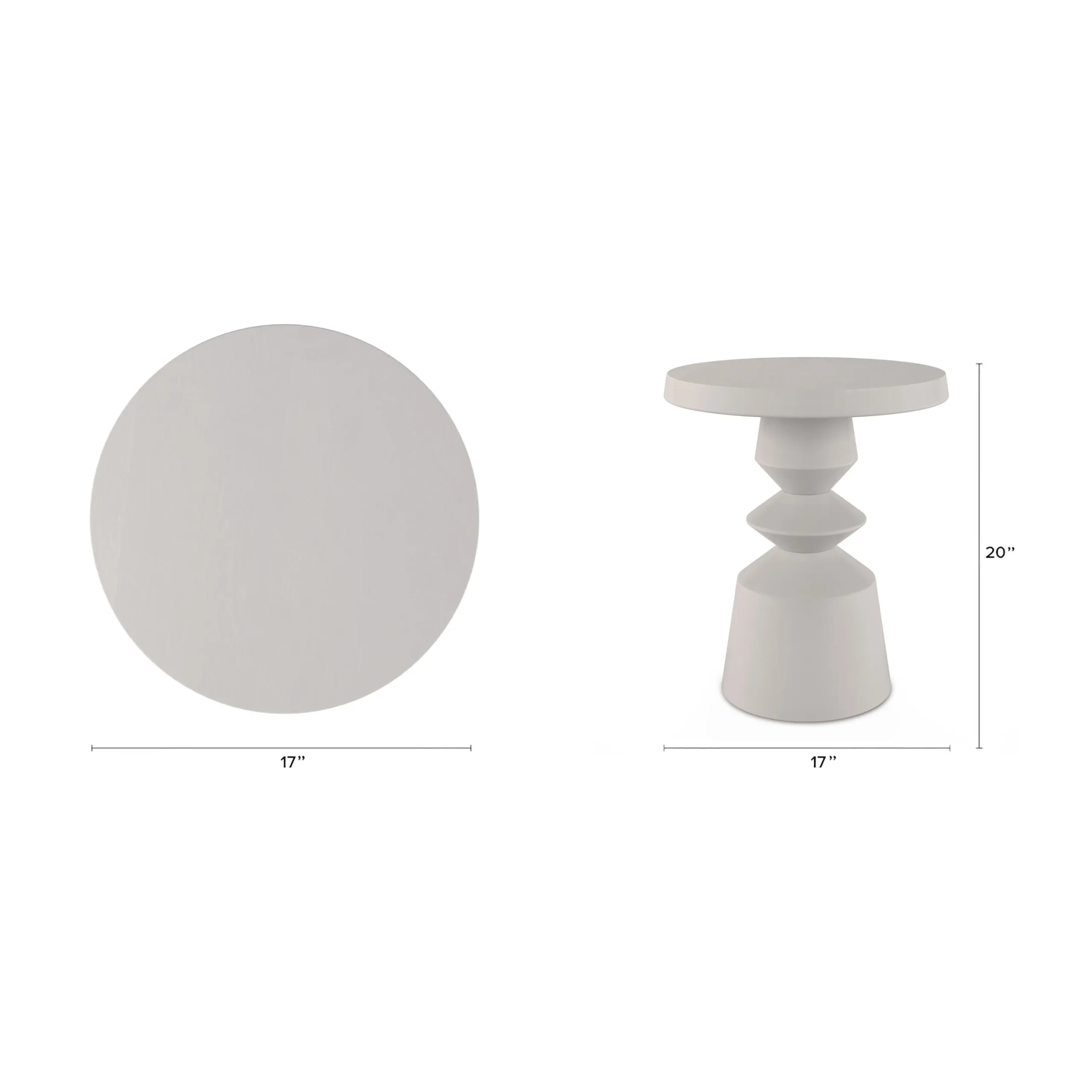 Gambit Side Table - Ridge Taupe - Image 2
