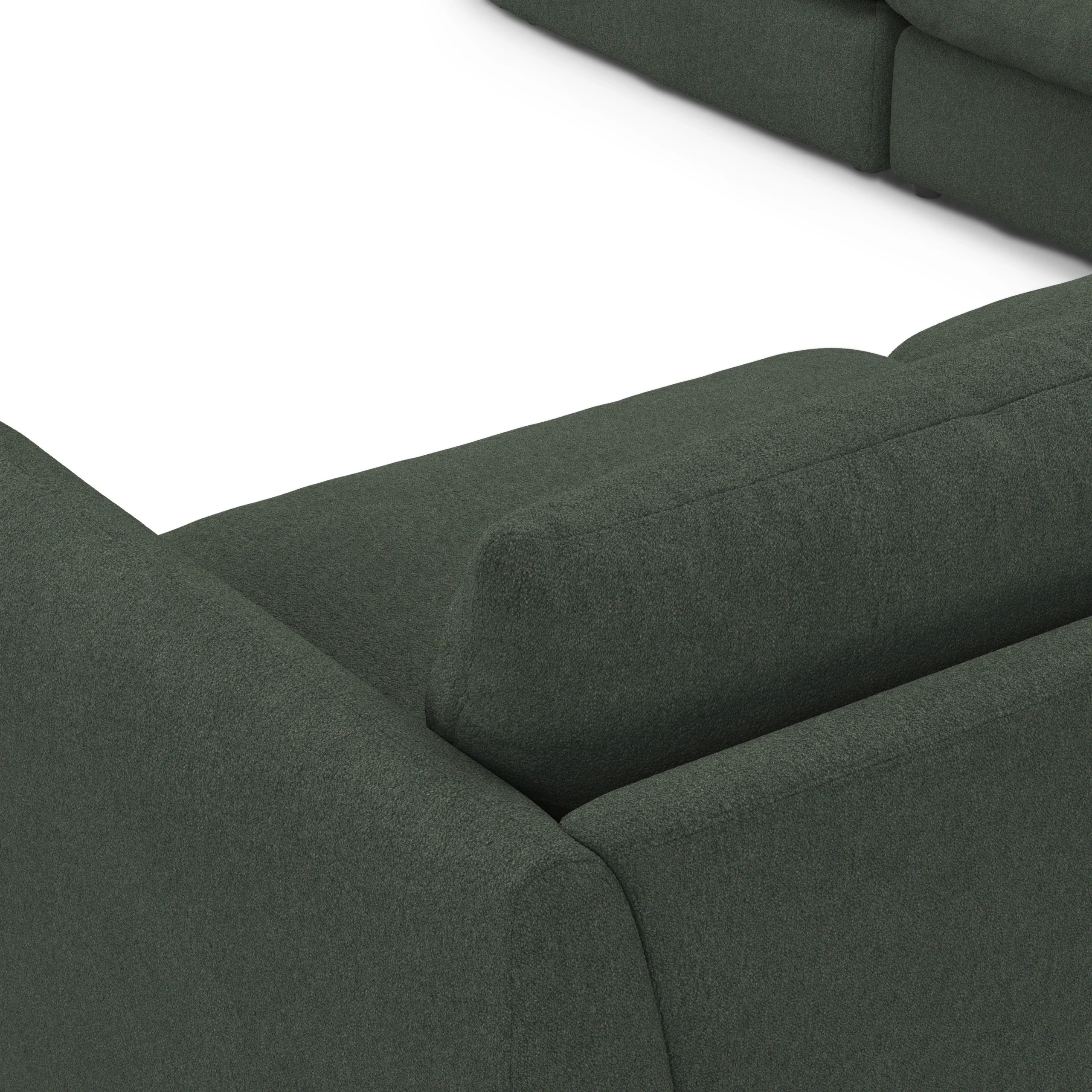 Leigh 126_ Modular Corner Sectional - Green Wool Bouclé - Image 7