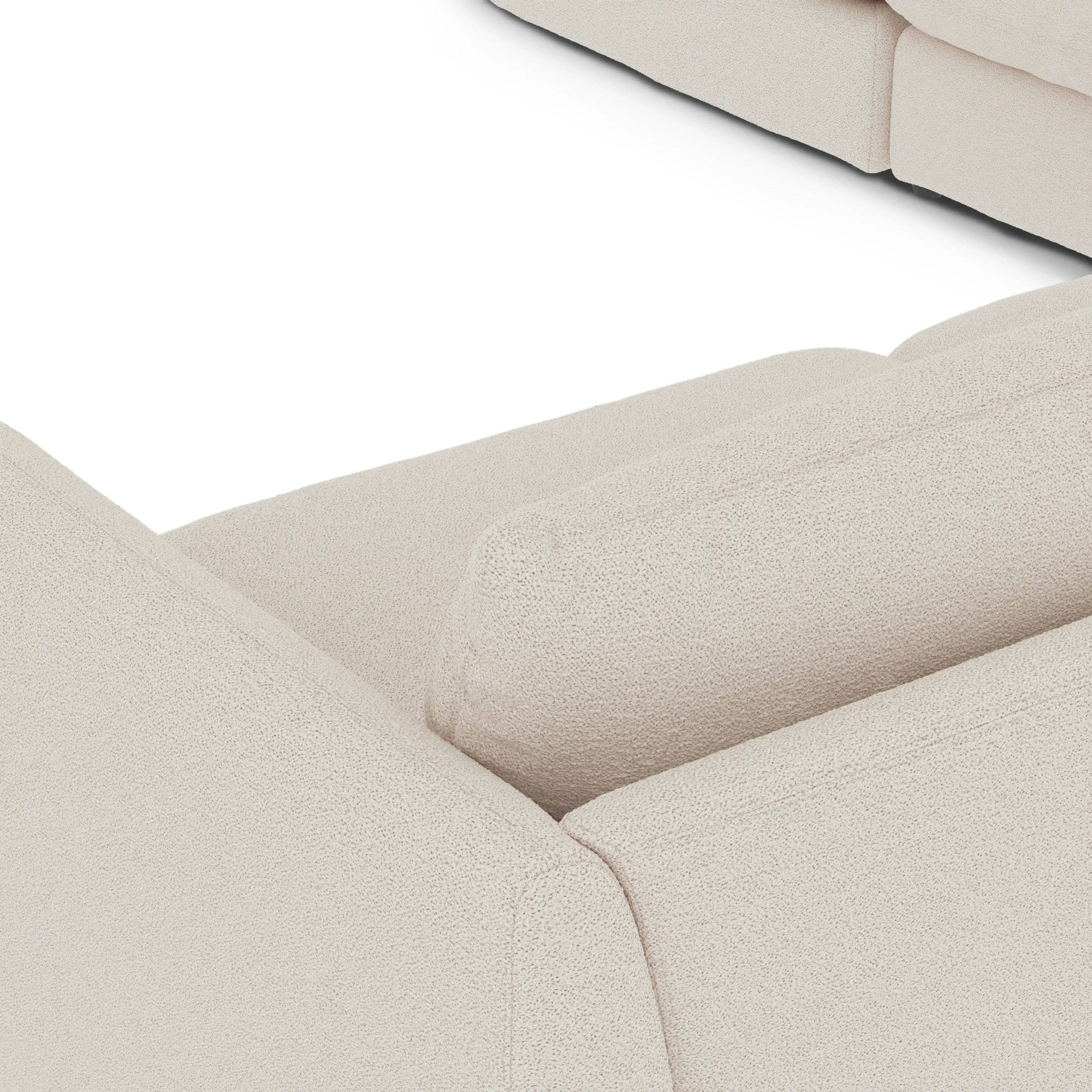Leigh 126_ Modular Corner Sectional - Ivory Wool Bouclé - Image 7
