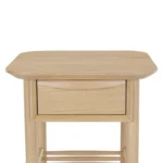 Lenia Storage Side Table - White Oak