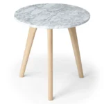Mara Marble Side Table - Oak