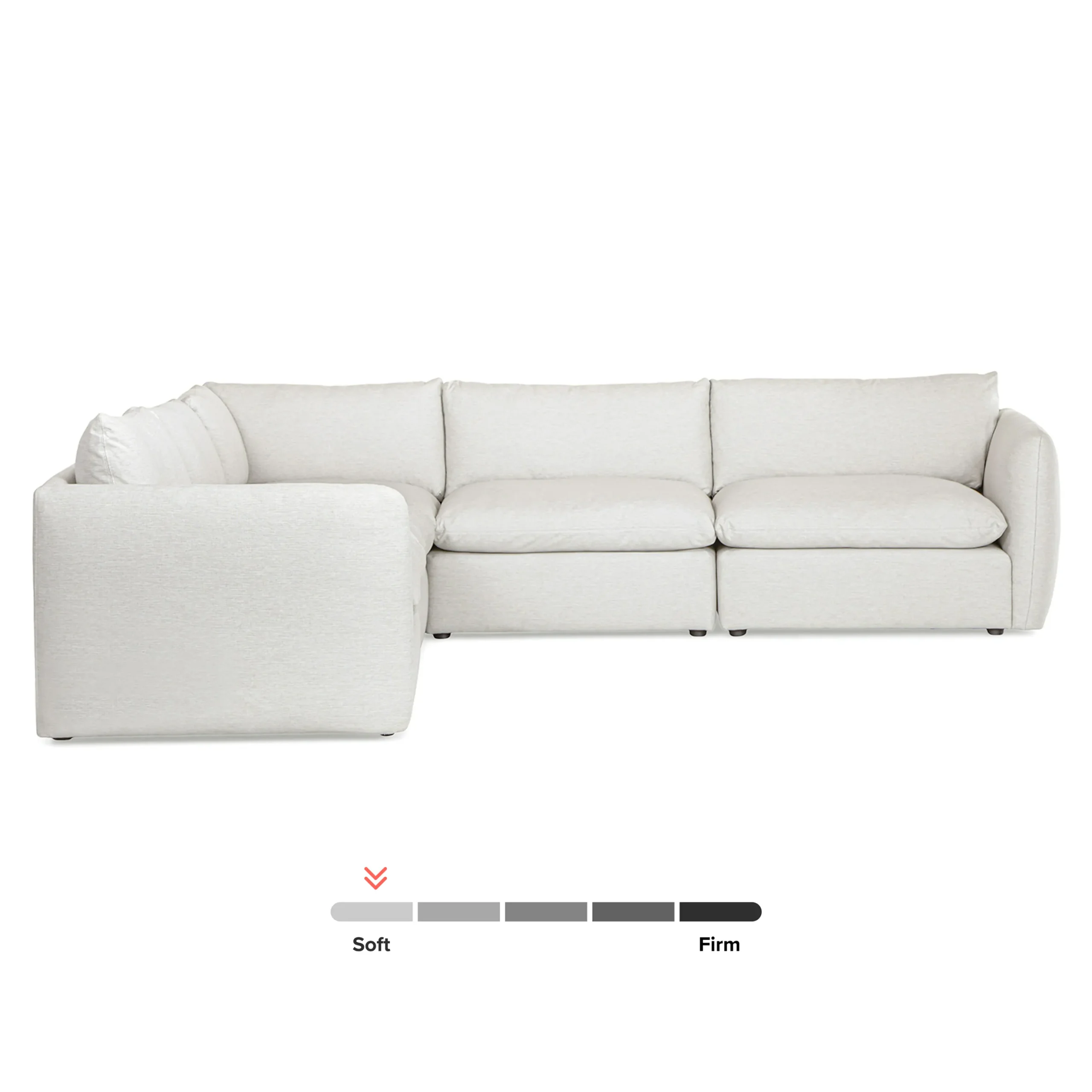 Leigh 126_ Modular Corner Sectional - Silver Ivory - Image 7