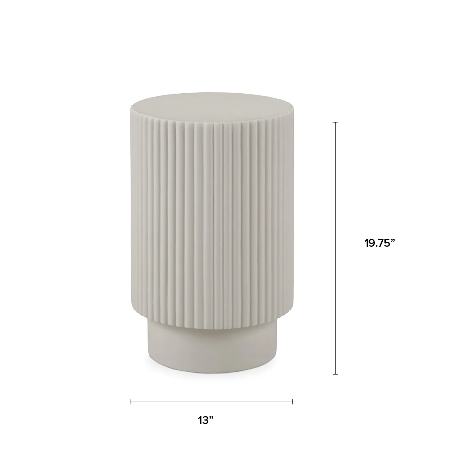 Nordens Concrete Side Table - Ridge Taupe - Image 2