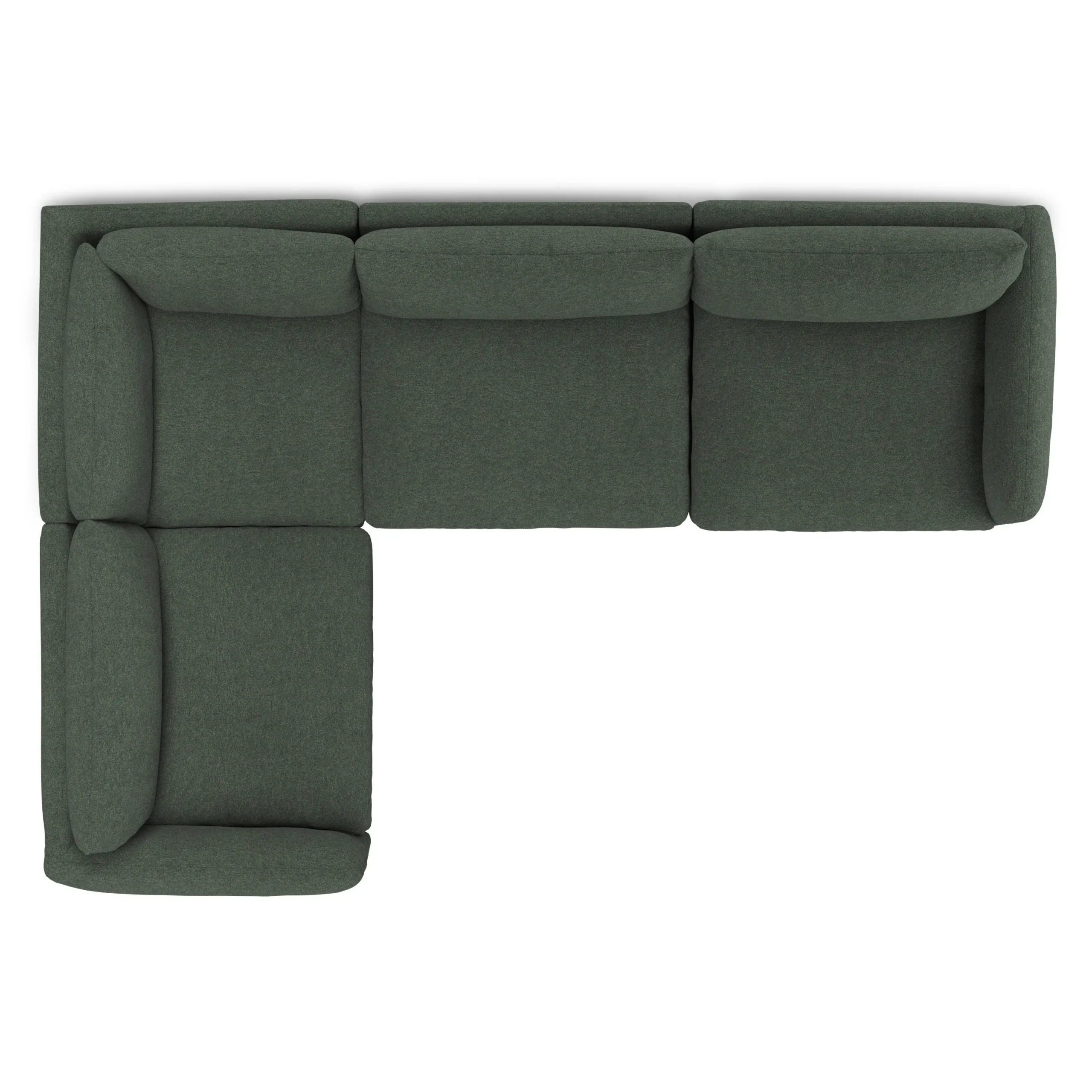 Leigh 126_ Modular L Sectional - Green Wool Bouclé - Image 7