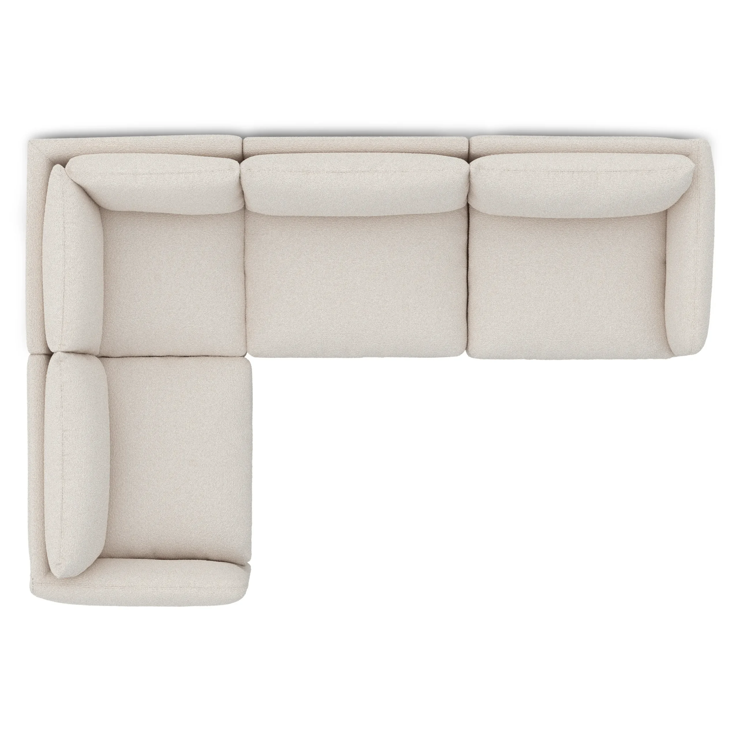 Leigh 126_ Modular L Sectional - Ivory Wool Bouclé - Image 7