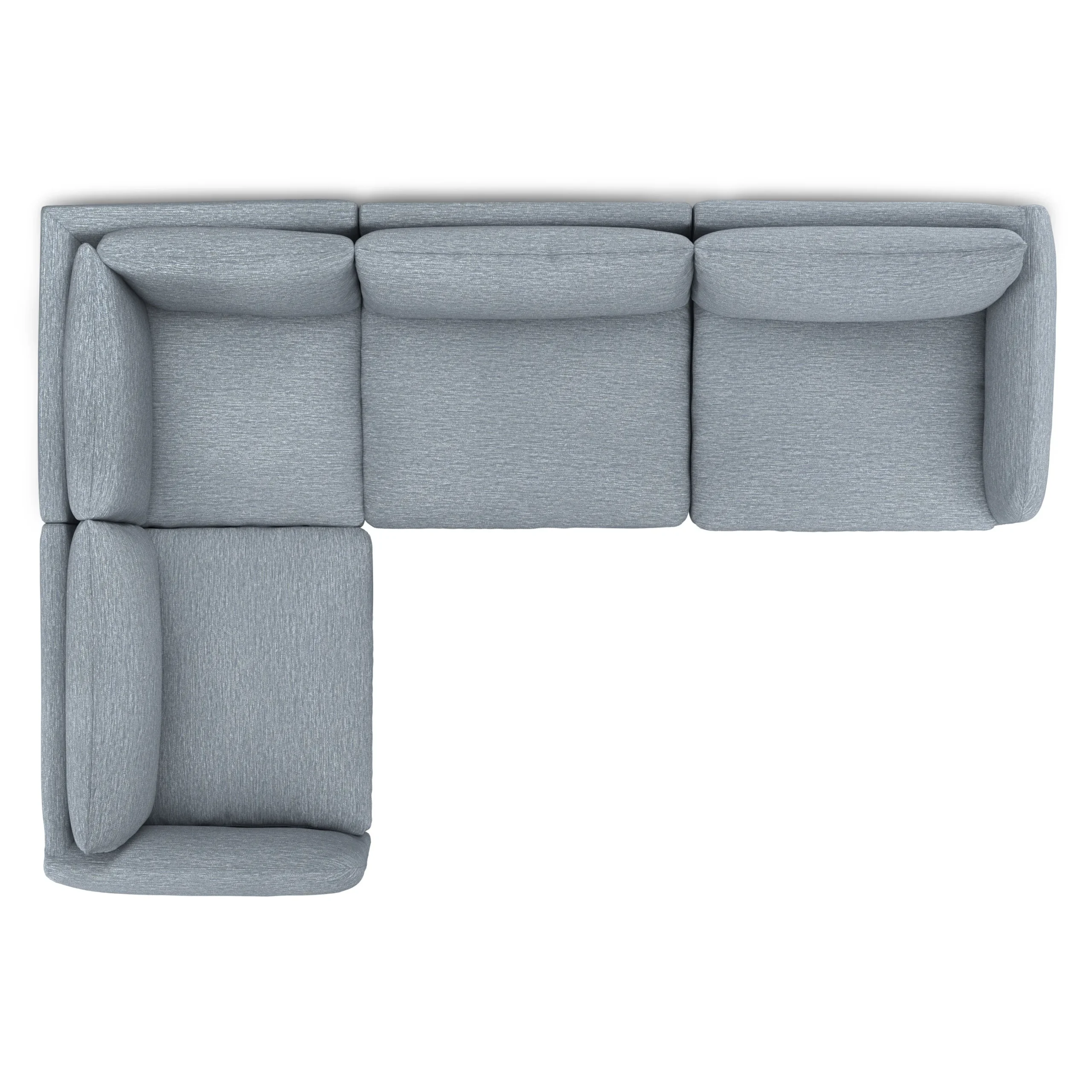 Leigh 126_ Modular L Sectional - Silver Light Blue - Image 7