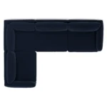 Leigh 126_ Velvet Modular L Sectional - Hale Ink