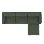 Leigh 131.5_ Modular Sectional - Green Wool Bouclé