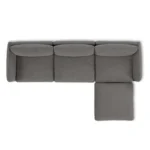 Leigh 131.5_ Modular Sectional - Silver Gray