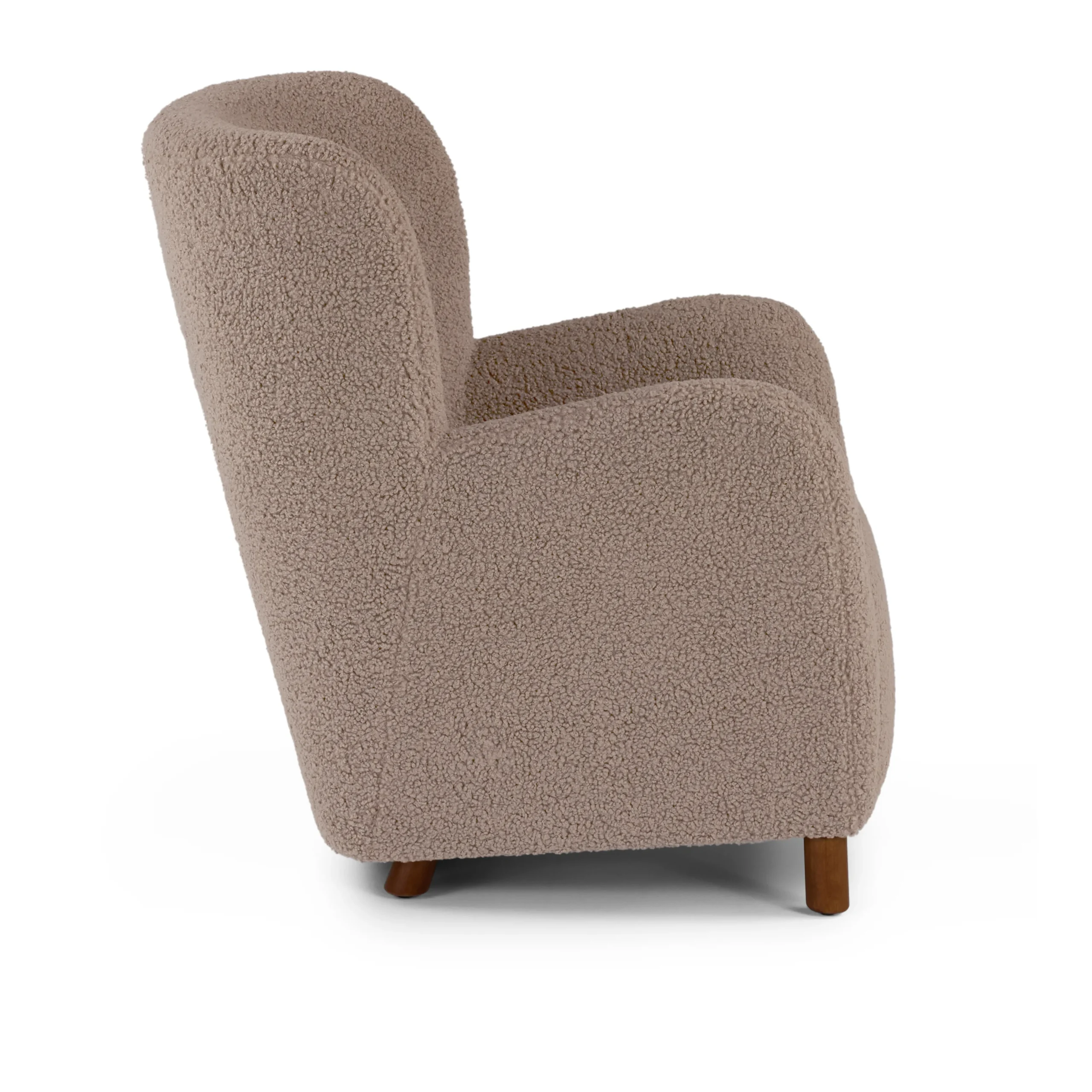 Archie 31.5_ Lounge Chair - Short Shearling Taupe - Image 8