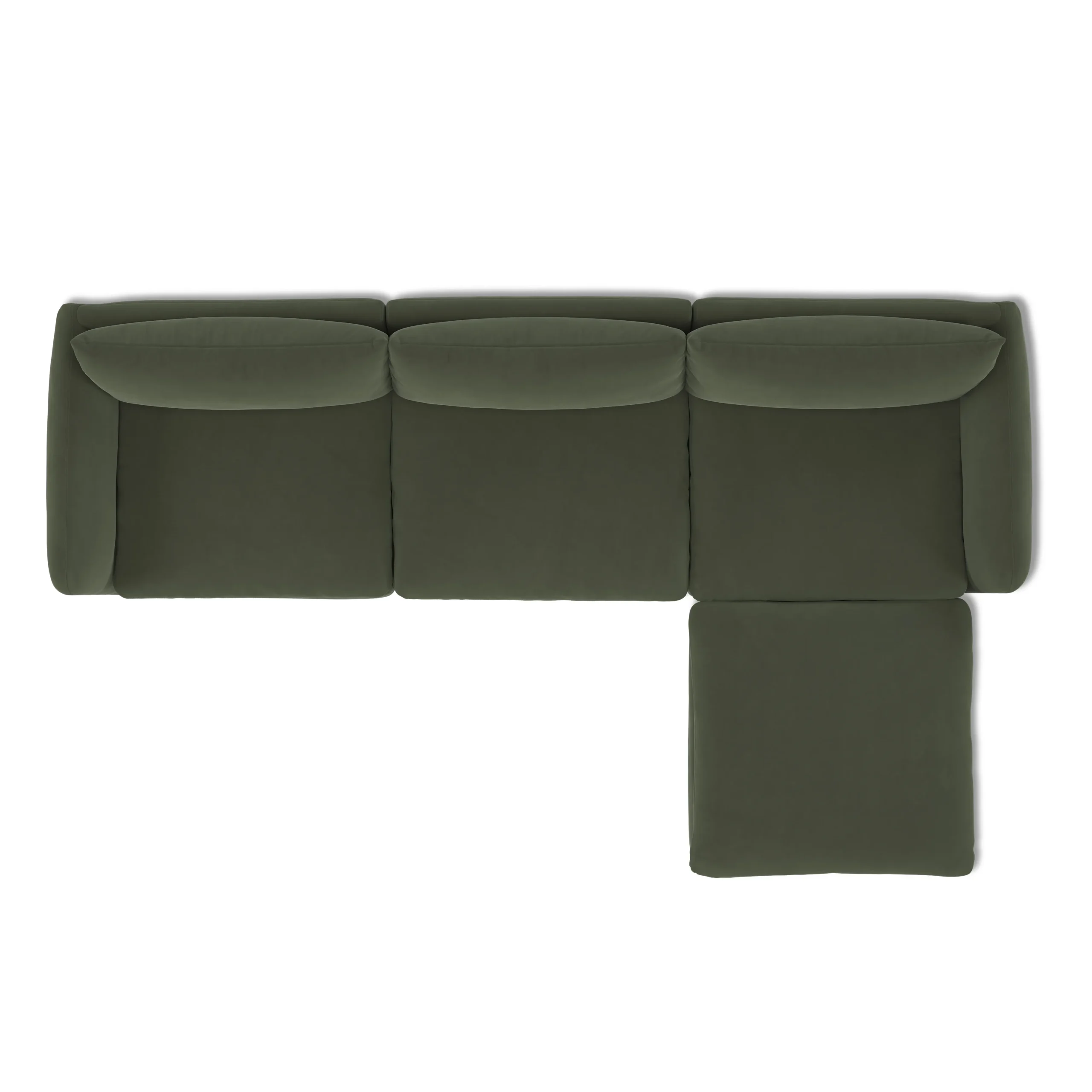 Leigh 131.5_ Velvet Modular Sectional - Hale Fir Green - Image 7