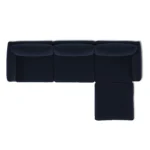 Leigh 131.5_ Velvet Modular Sectional - Hale Ink