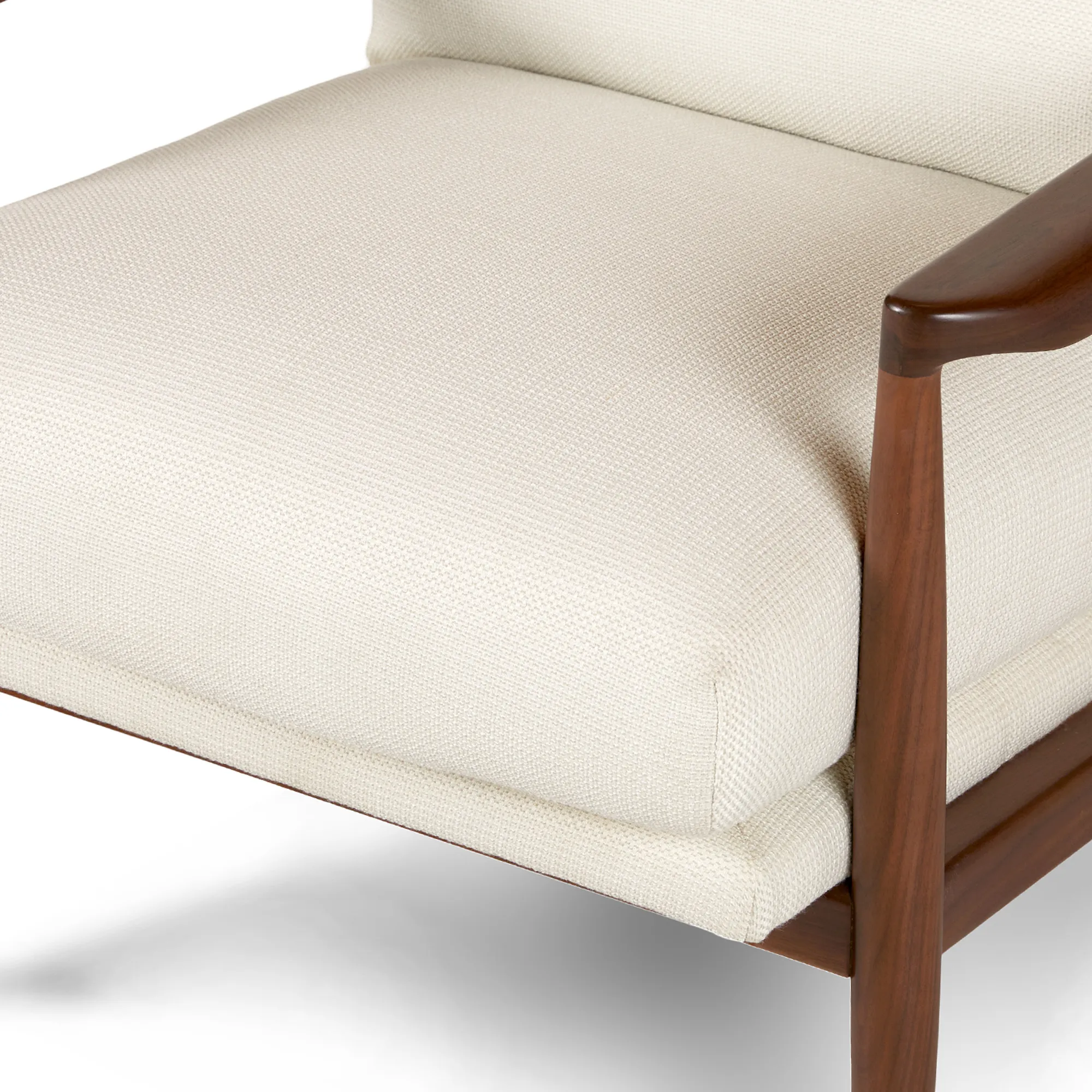 Bavel 28.5_ Lounge Chair - Walnut and Field Ivory - Image 6