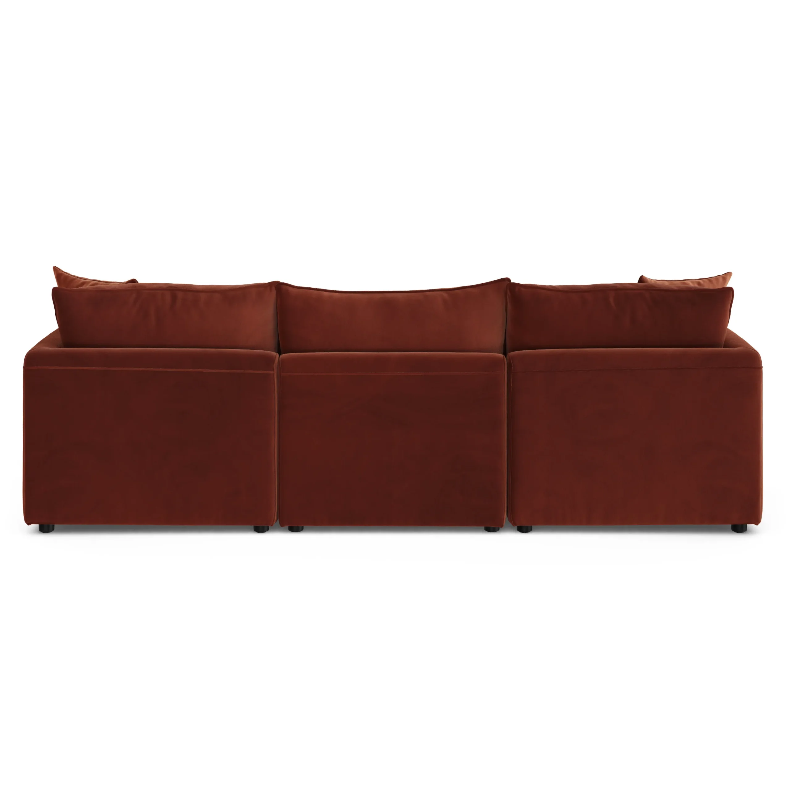 Lenae 104.5_ Velvet Reversible Modular Sectional - Hale Rust - Image 7