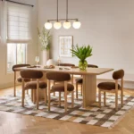 Munk Velvet Dining Chair - White Oak and Hale Earth