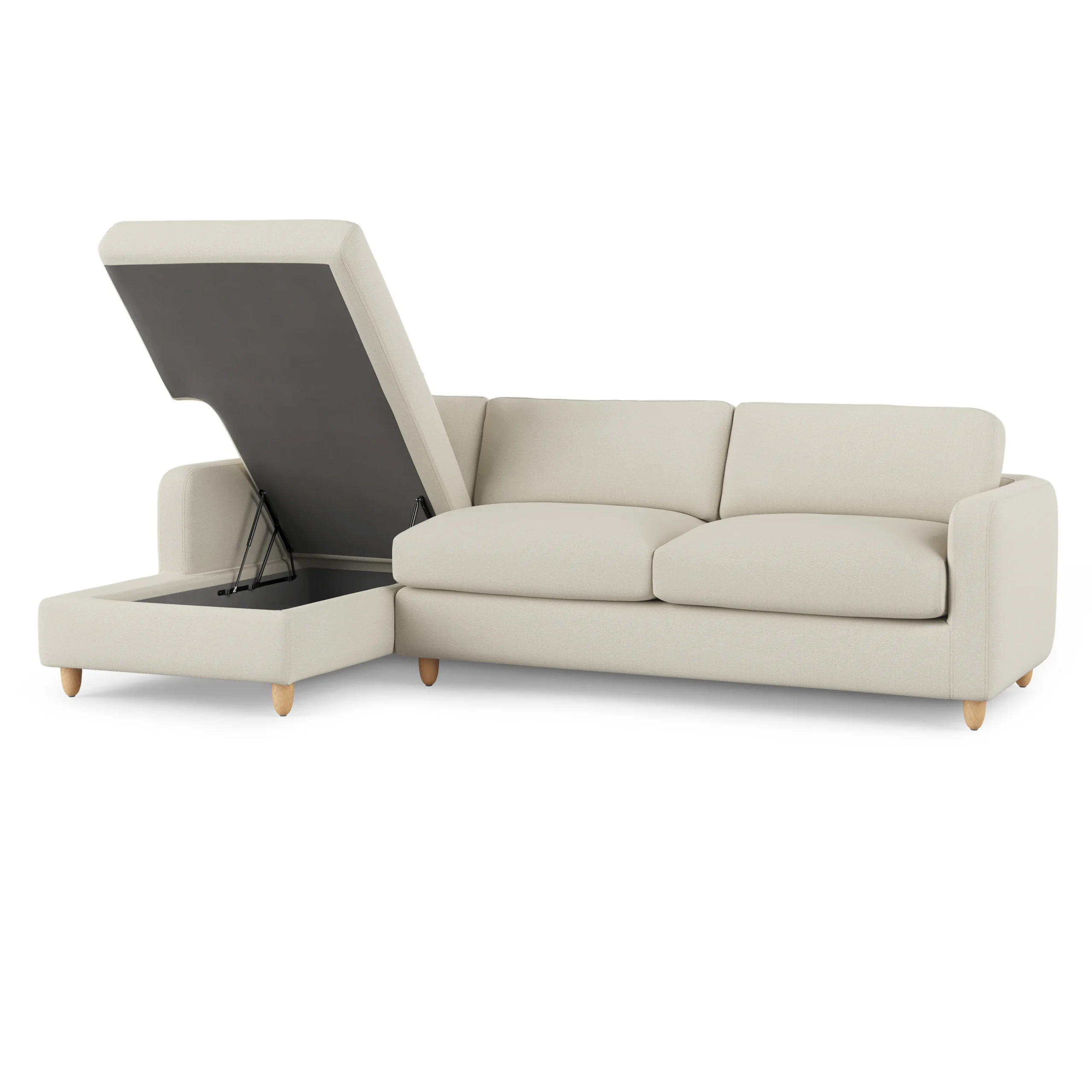 Vati 114_ Left Storage Sleeper Sectional - Natural Oak and Buckler Ivory - Image 7