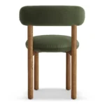 Munk Velvet Dining Chair - Smoked Oak and Hale Fir Green