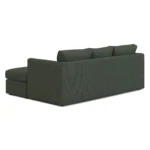 Marina 90_ Reversible Storage Sectional - Green Wool Bouclé