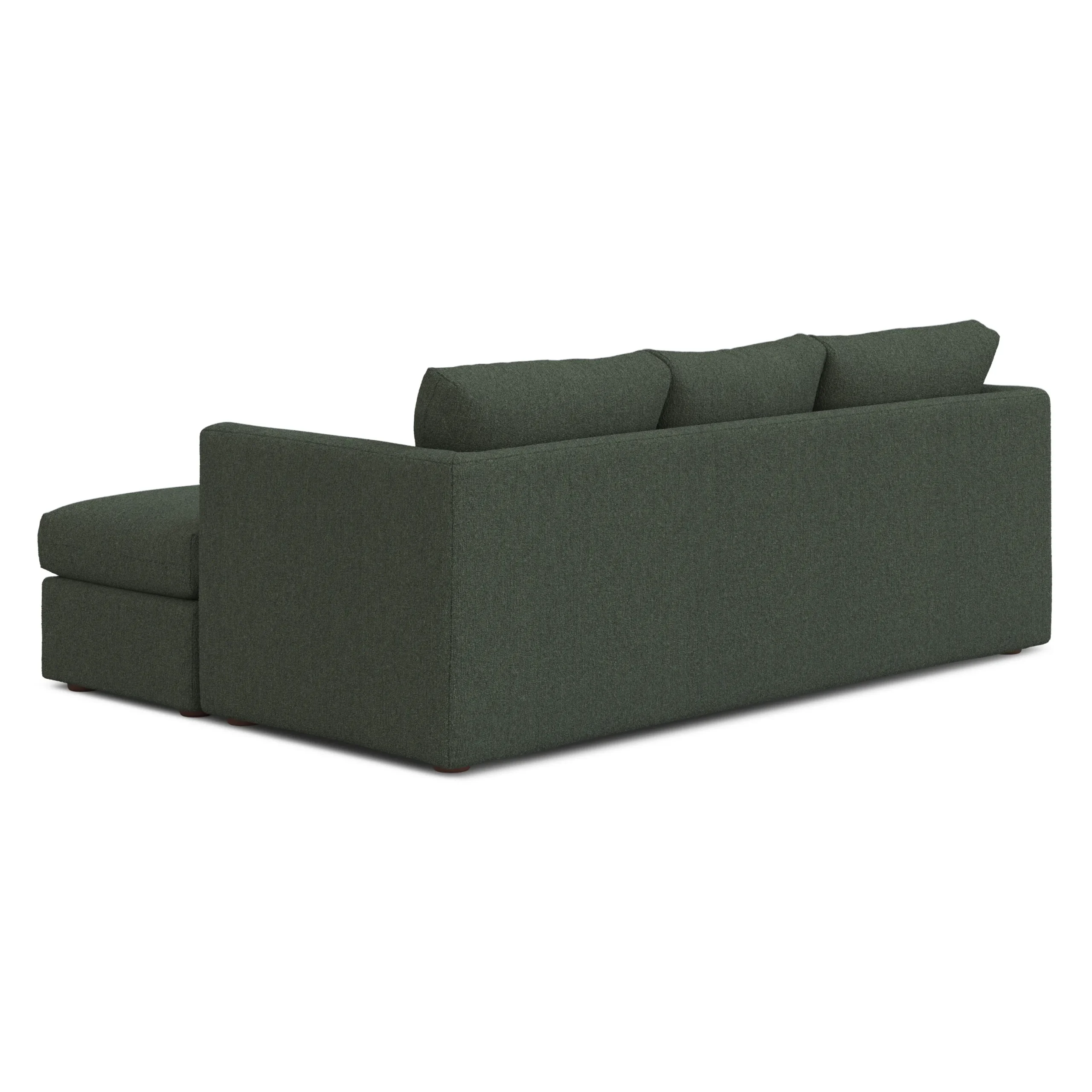 Marina 90_ Reversible Storage Sectional - Green Wool Bouclé - Image 7