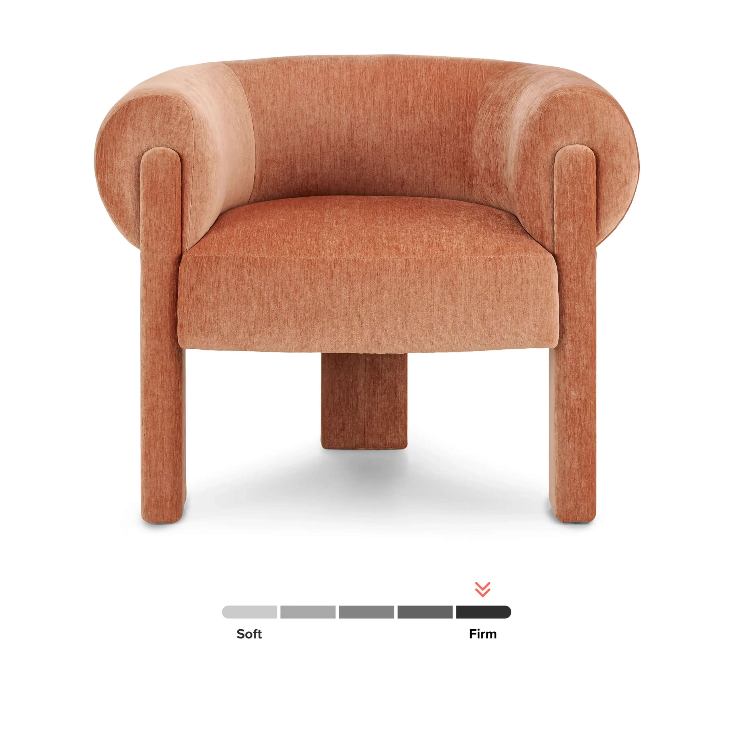 Everse 33.5_ Velvet Lounge Chair - Melange Brown - Image 11