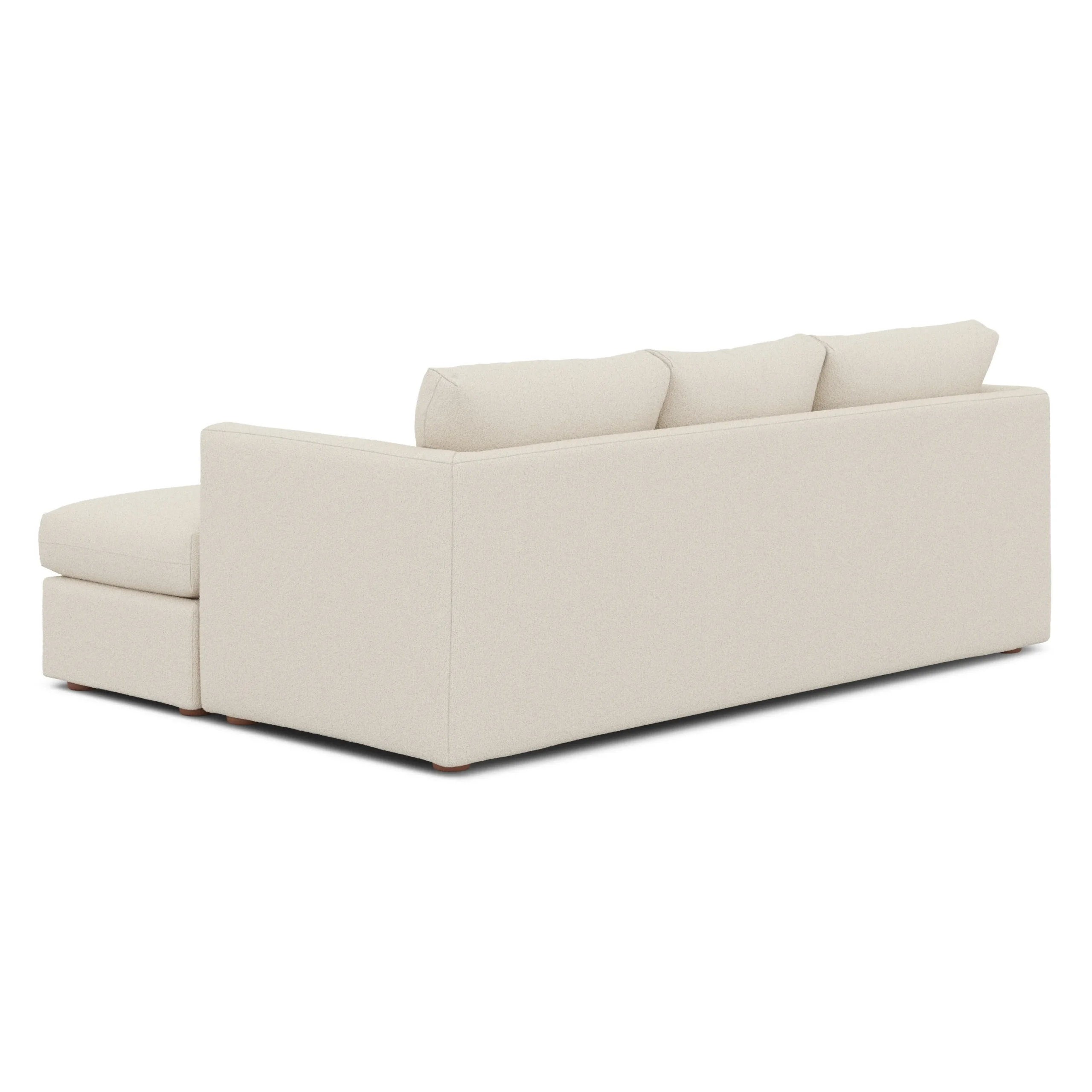 Marina 90_ Reversible Storage Sectional - Ivory Wool Bouclé - Image 7