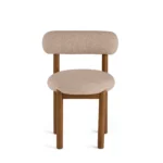 Munk Dining Chair - Smoked Oak and Sandstone Wool Bouclé