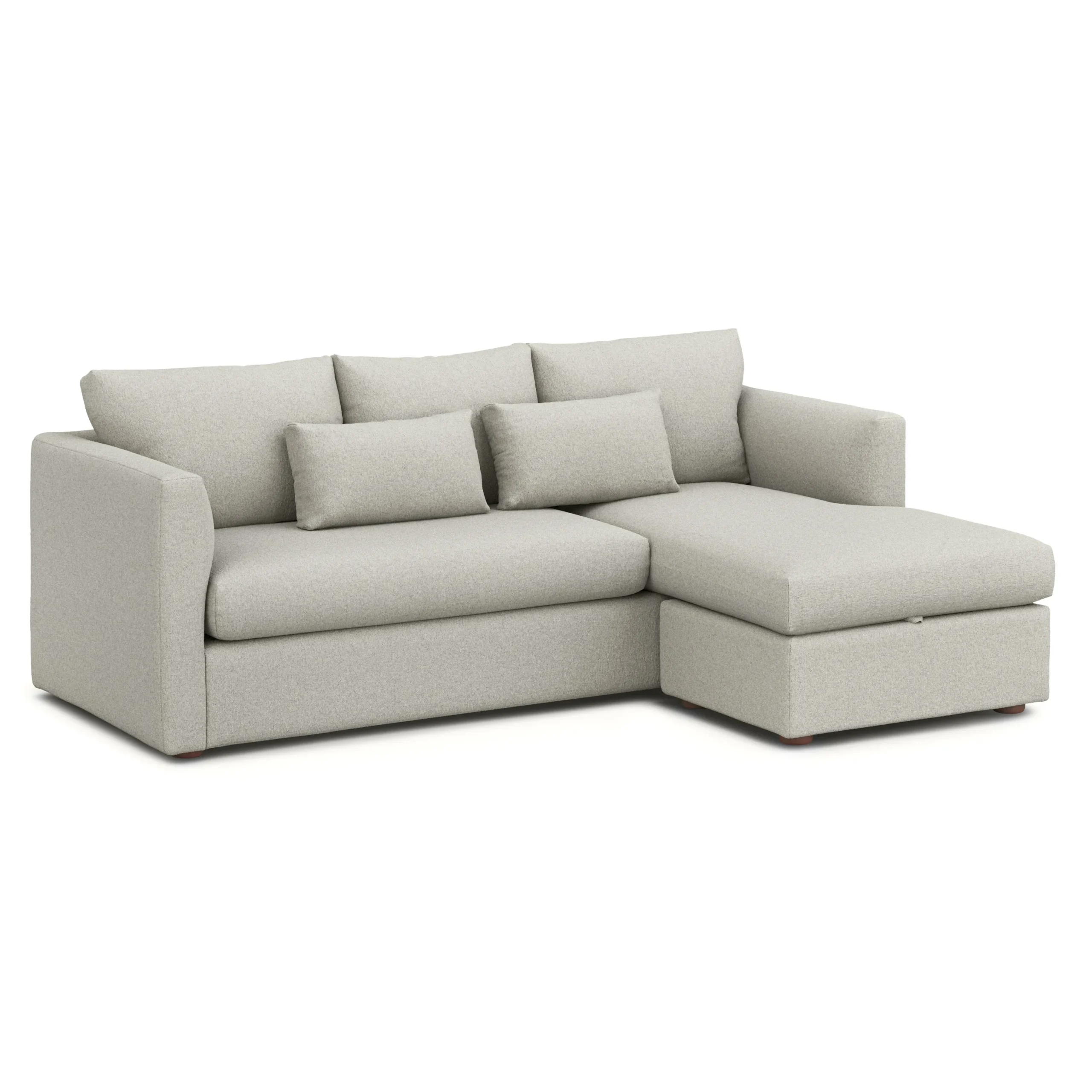 Marina 90_ Reversible Storage Sleeper Sectional - Clover Ivory - Image 7