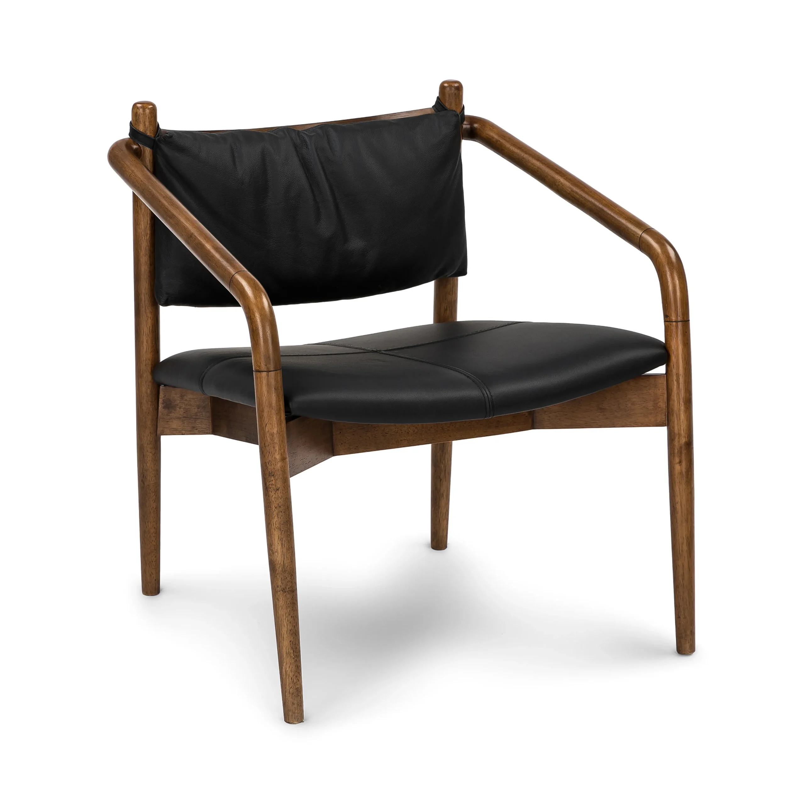 Lento 25_ Leather Lounge Chair - Black - Image 11